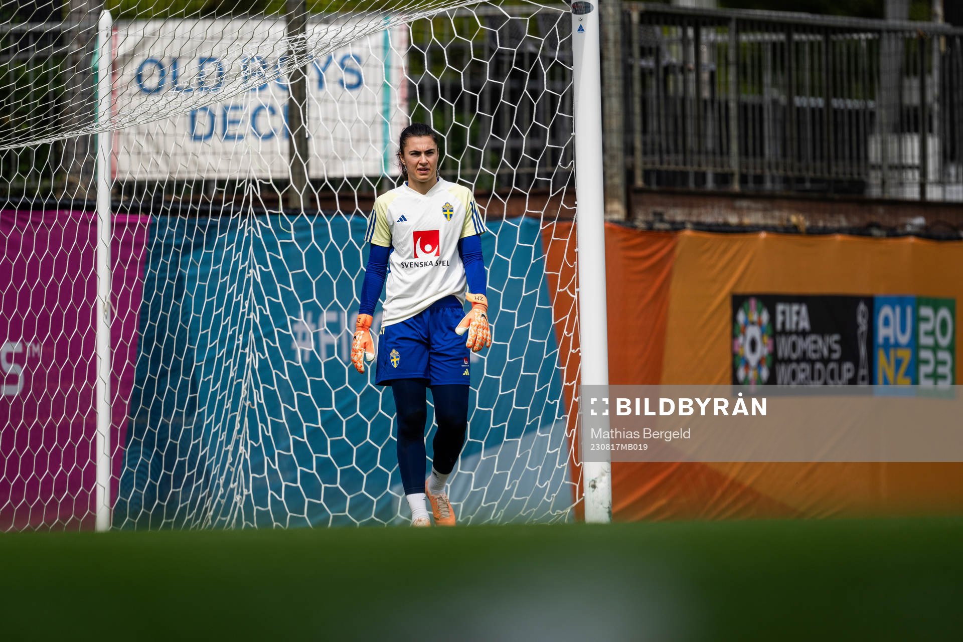 Goalkeeper Zecira Musovic of the Swedish women's national