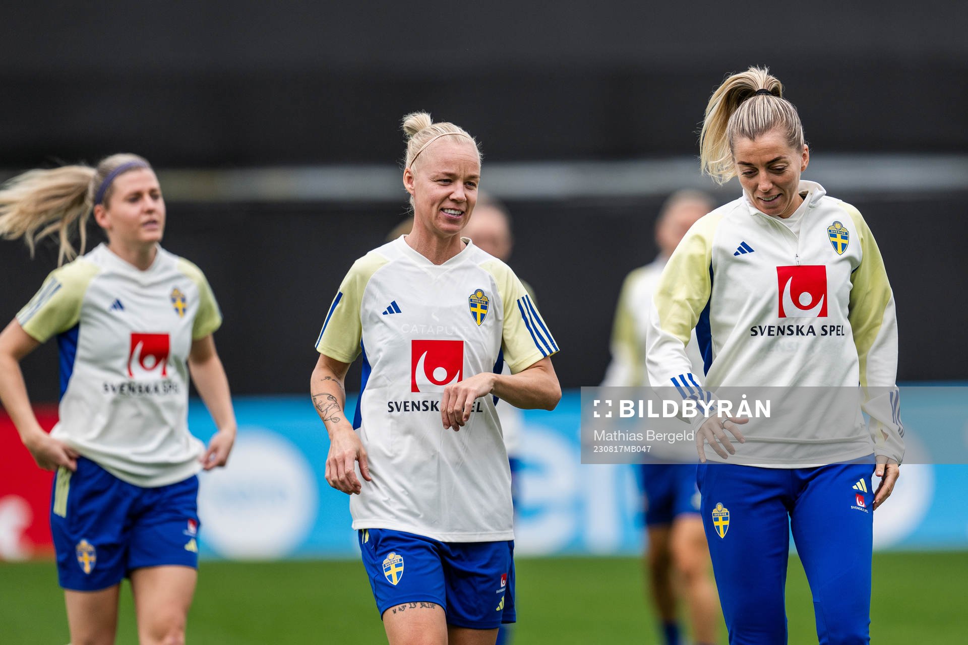 Caroline Seger and Linda Sembrant of the Swedish women's