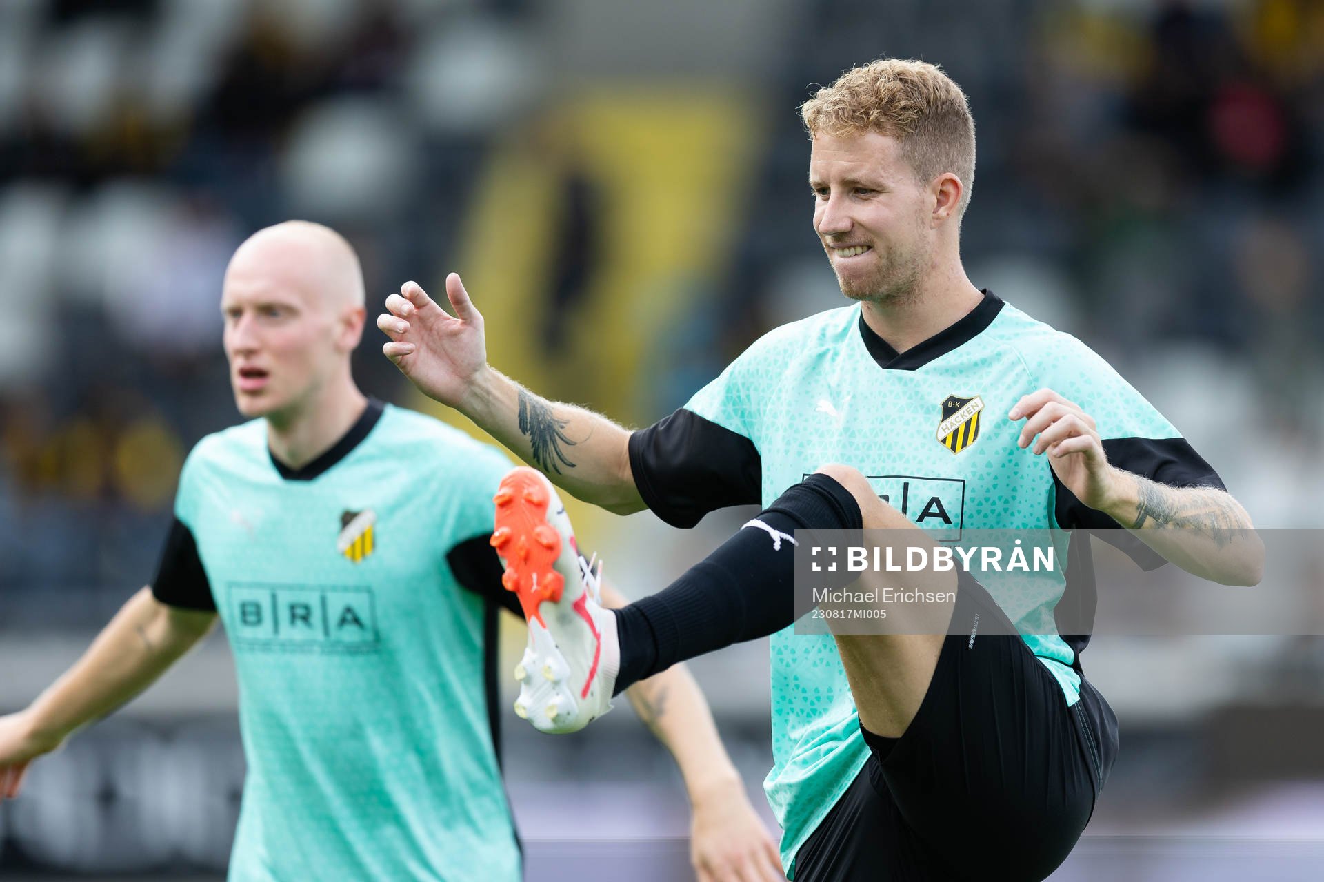 Valgeir Lunddal and Samuel Gustafson of Häcken