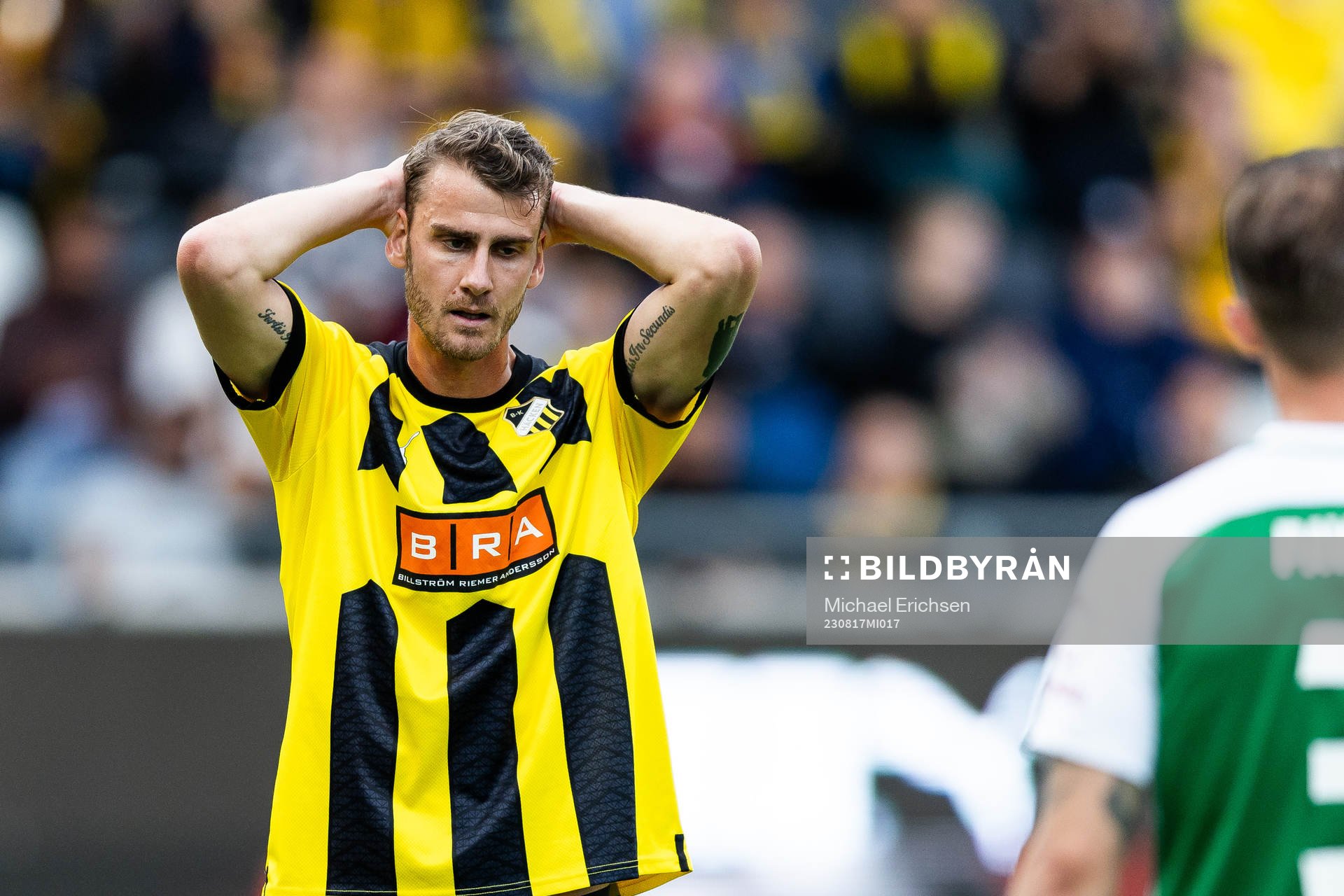 Johan Hammar of Häcken looks dejected