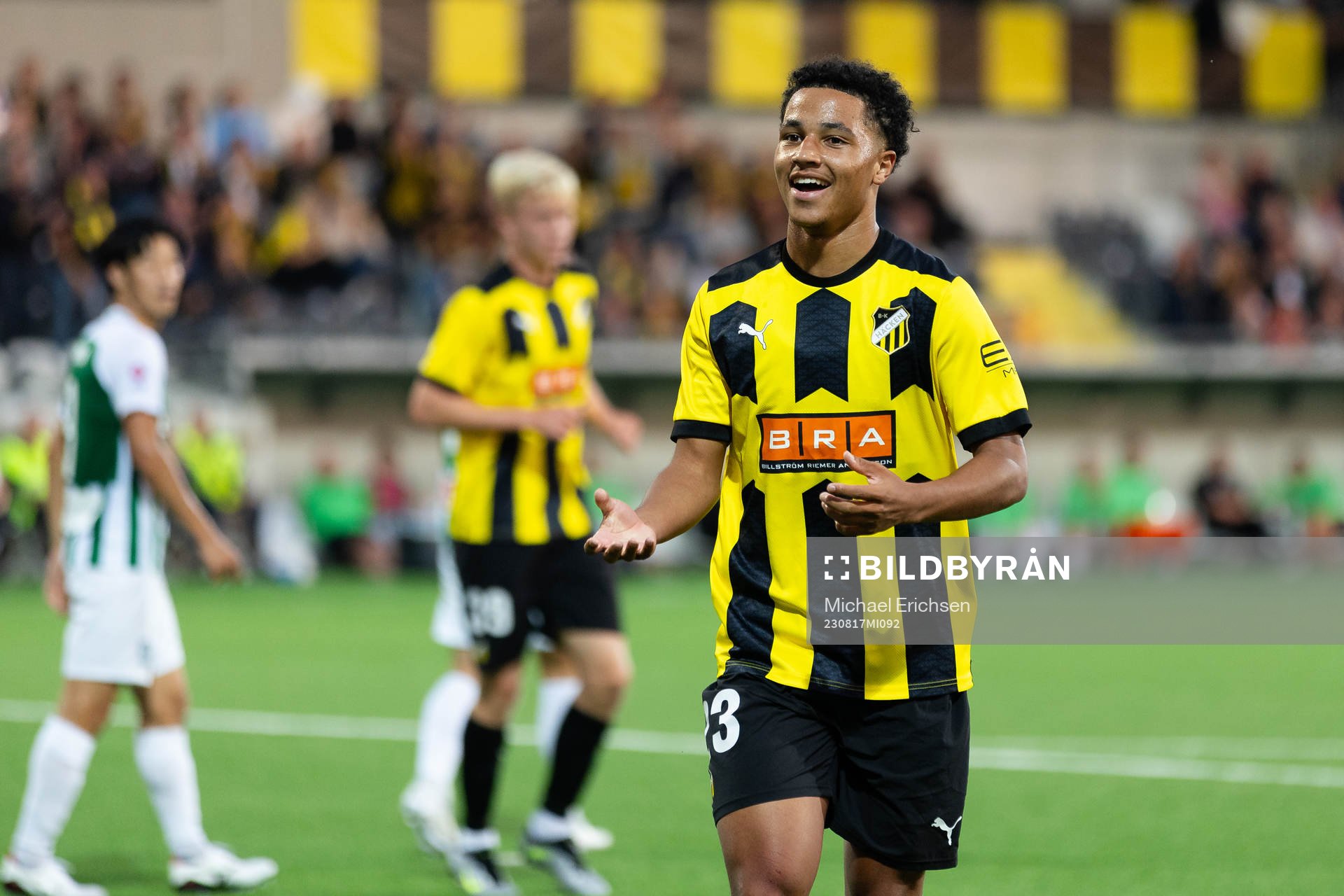 Momodou Lamin Sonko of Häcken celebrates