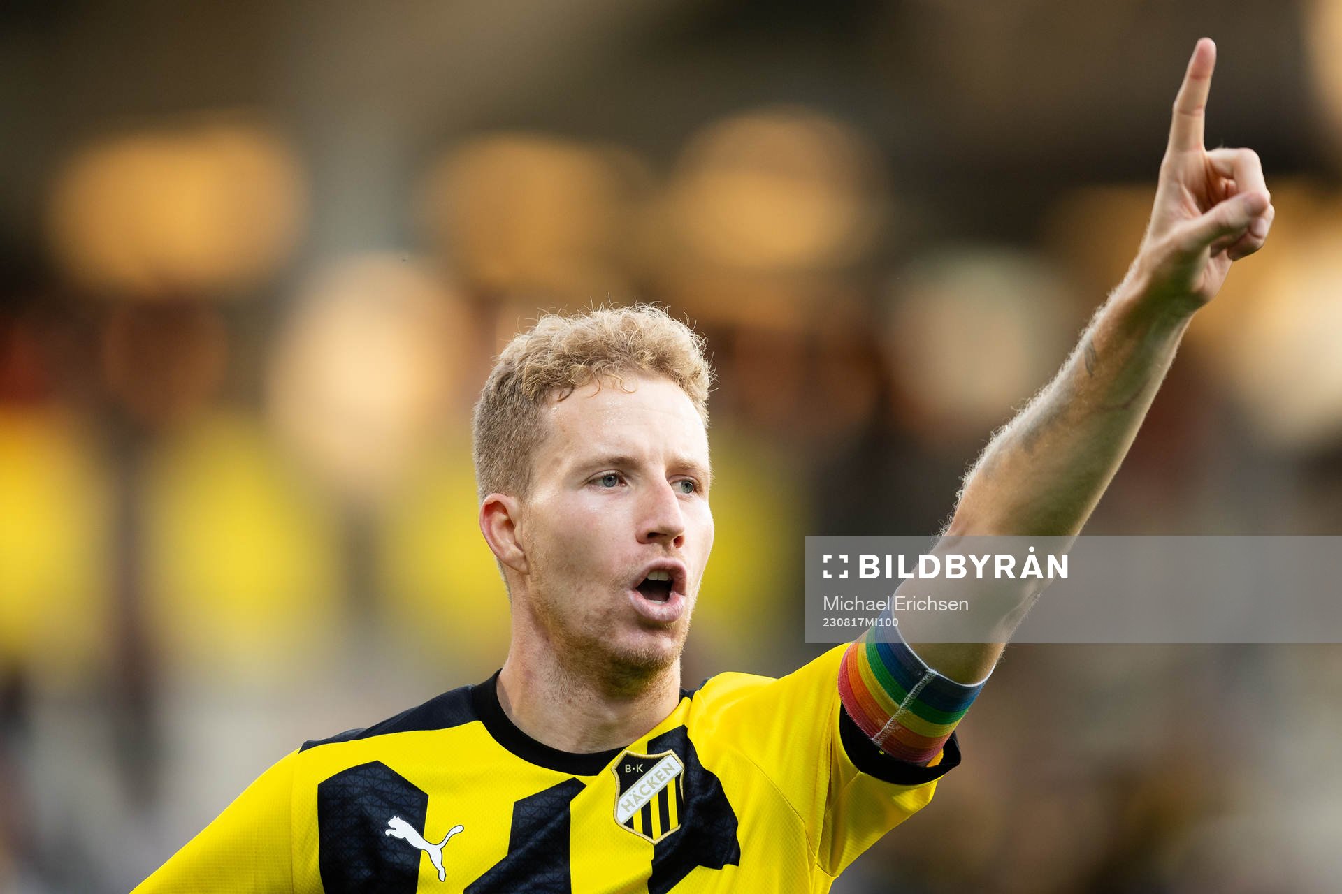 Samuel Gustafson of Häcken celebrates