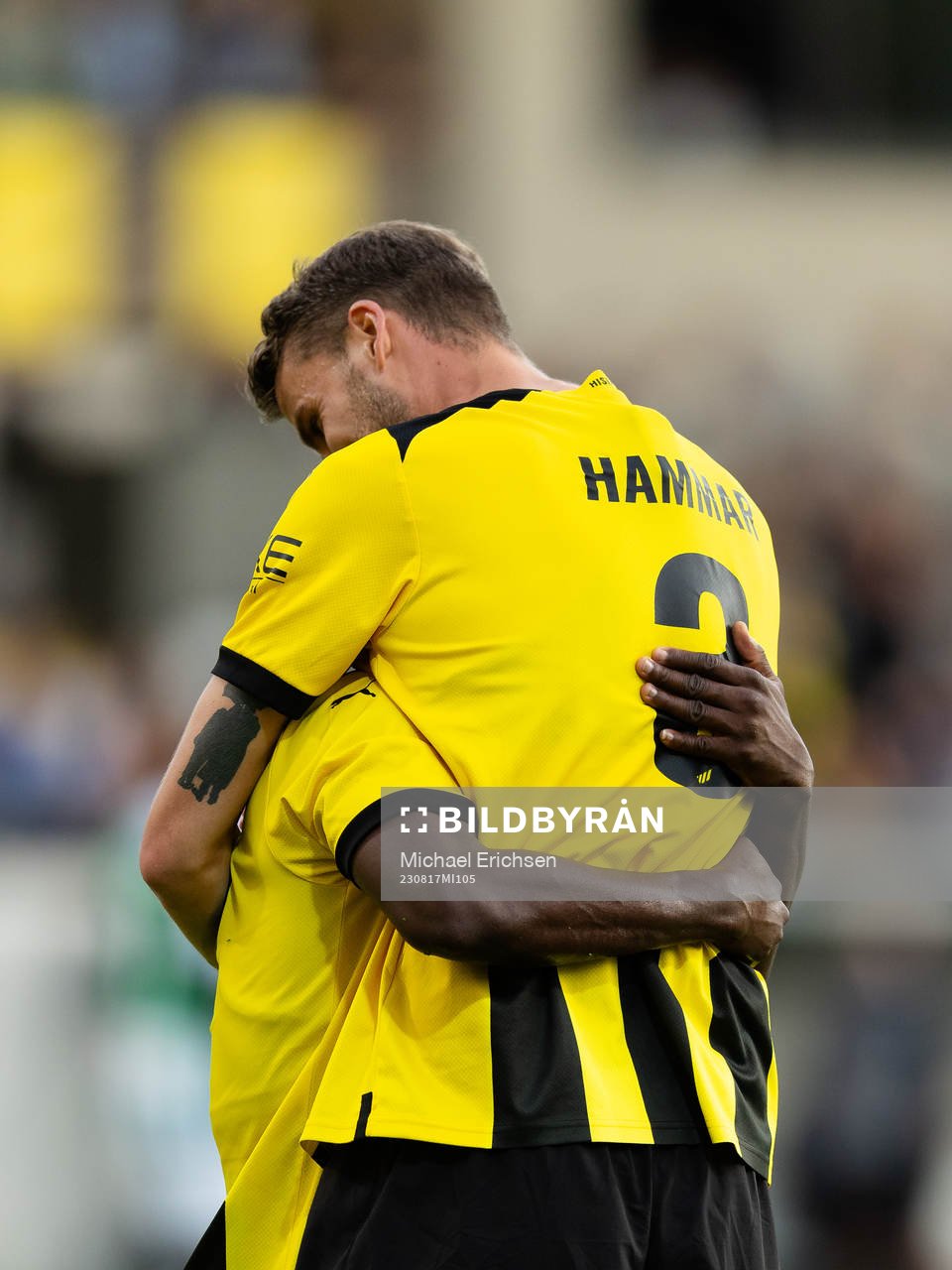 Ibrahim Sadiq and Johan Hammar of Häcken celebrates 2-0