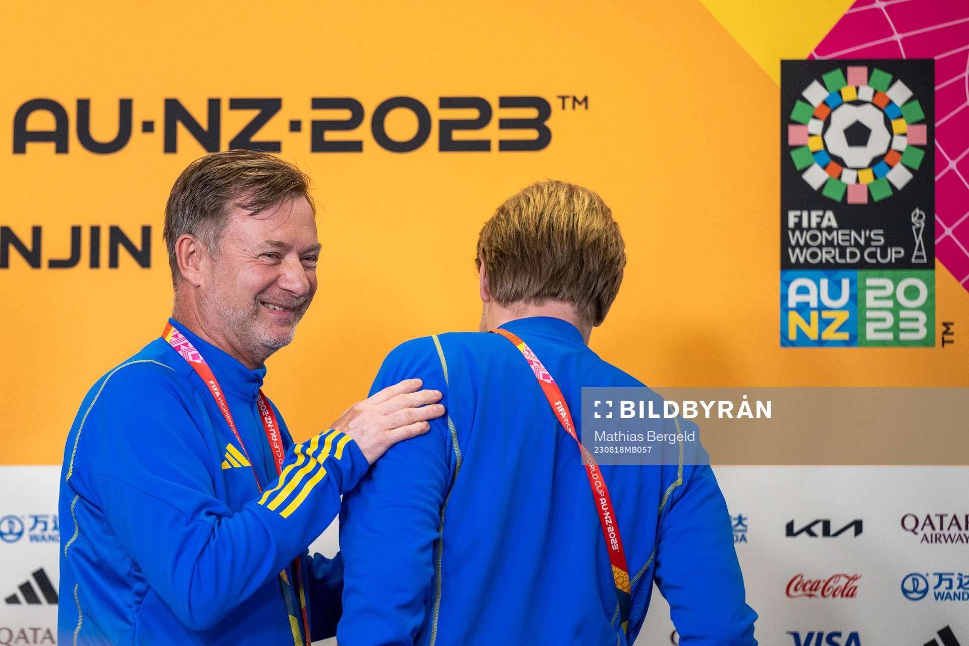 Head coach Peter Gerhardsson and press officer Fredrik