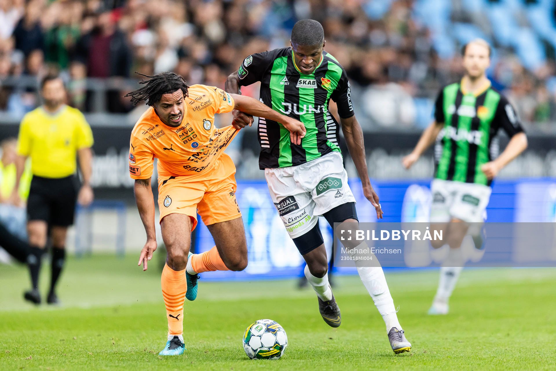 AFC Eskilstunas Ezekiel David Fryers och GAIS Chisomnazu