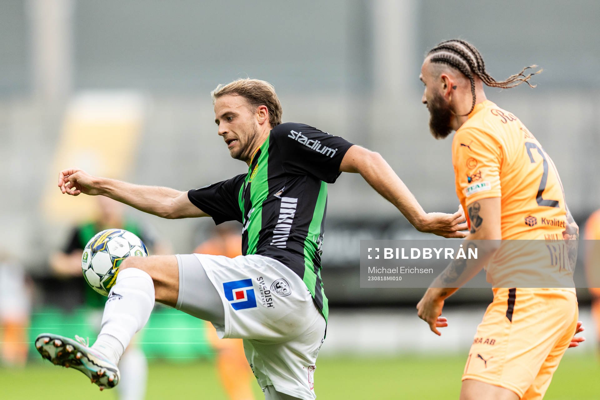 GAIS Gustav Lundgren och AFC Eskilstunas Ali Suljic