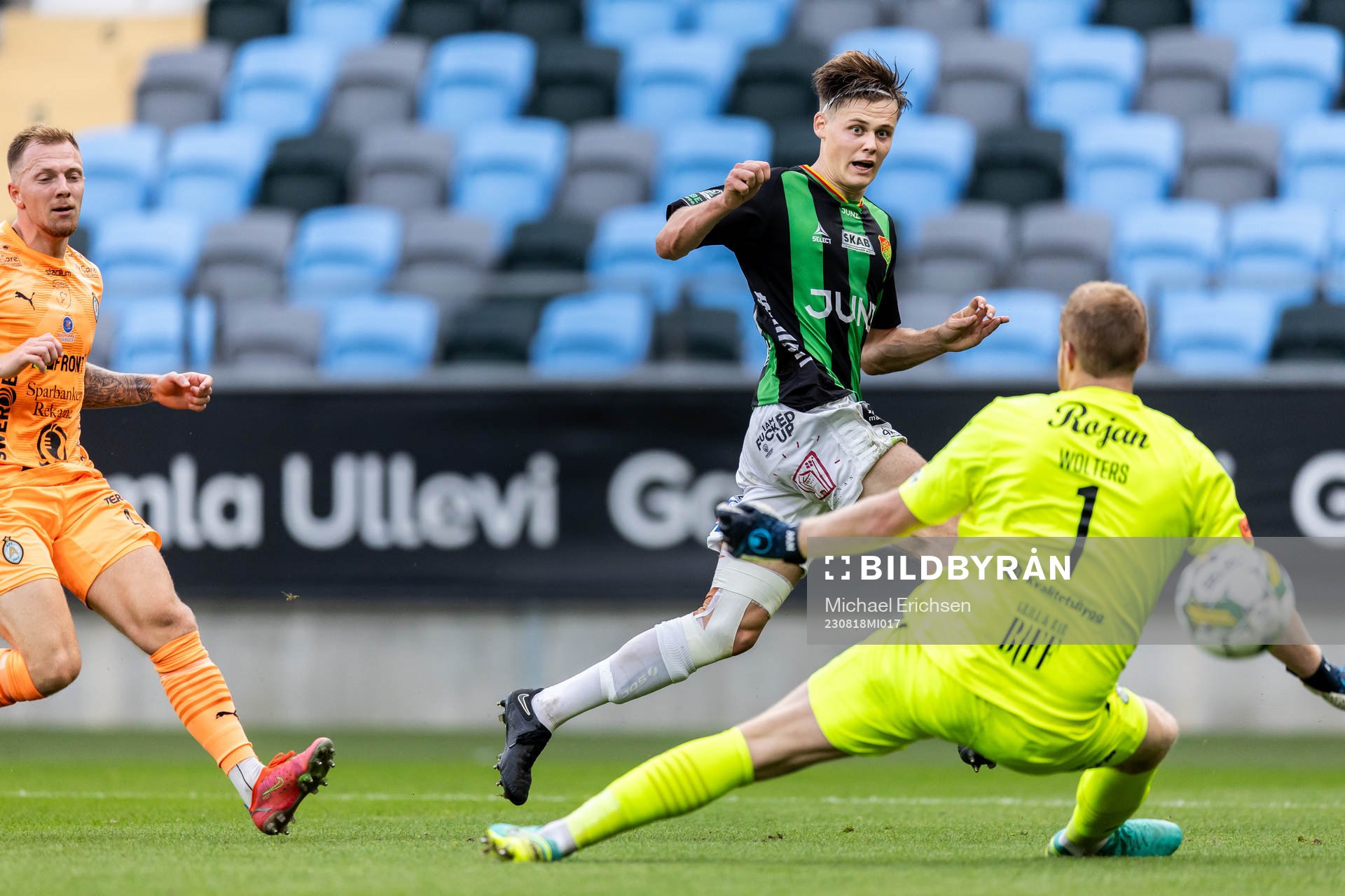 GAIS Axel Henriksson gör 1-0 bakom AFC Eskilstunas