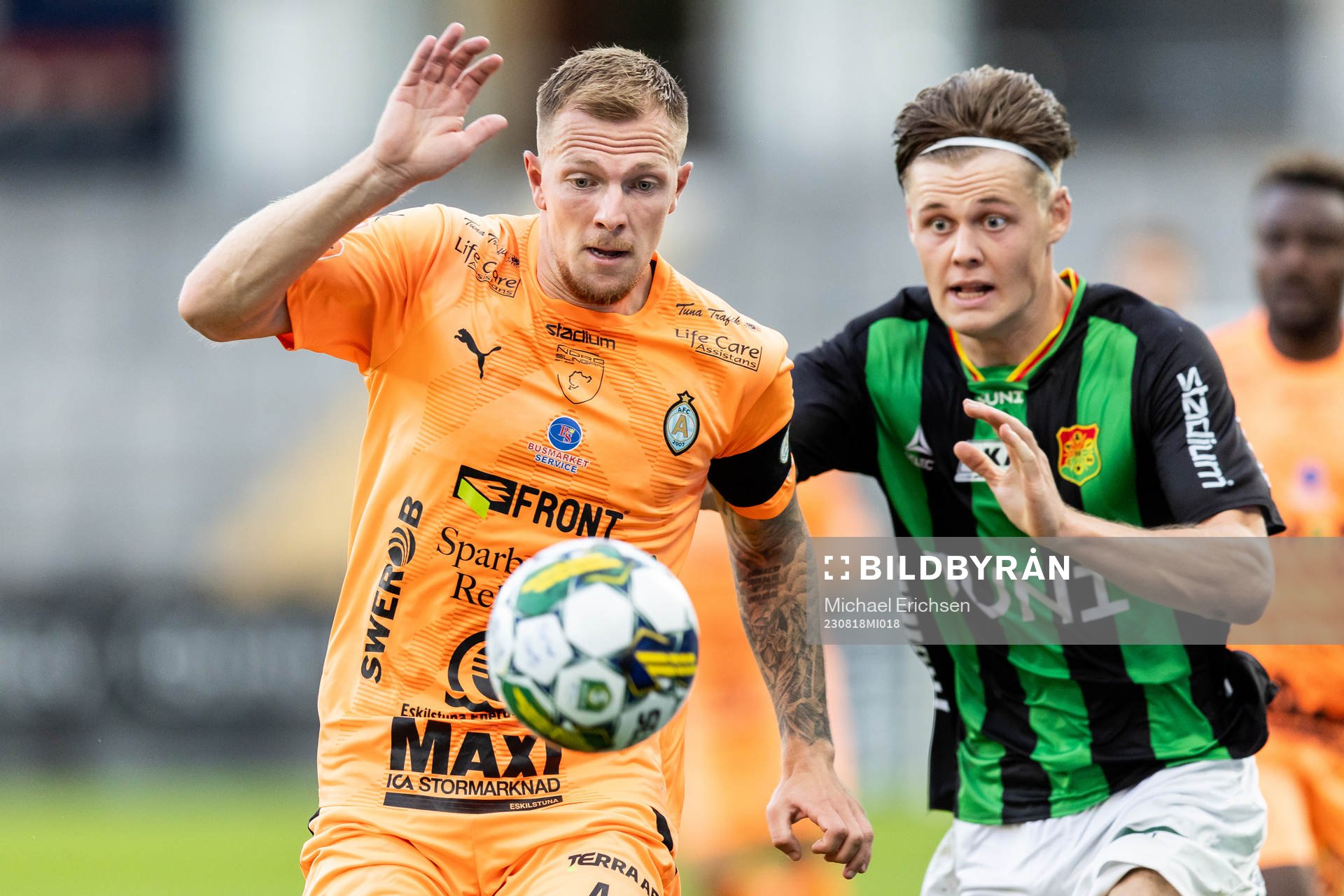 AFC Eskilstunas Jesper Modig och GAIS Axel Henriksson