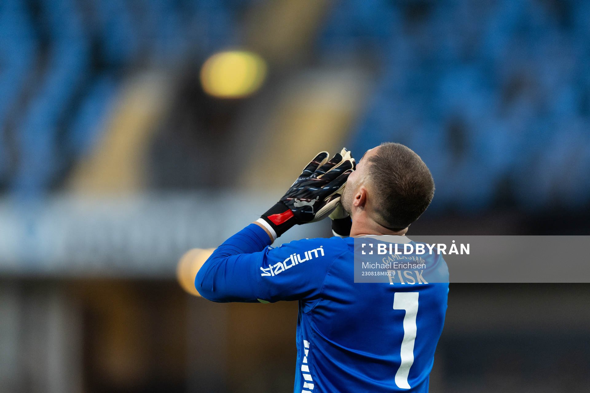 GAIS målvakt Mergim Krasniqi jublar