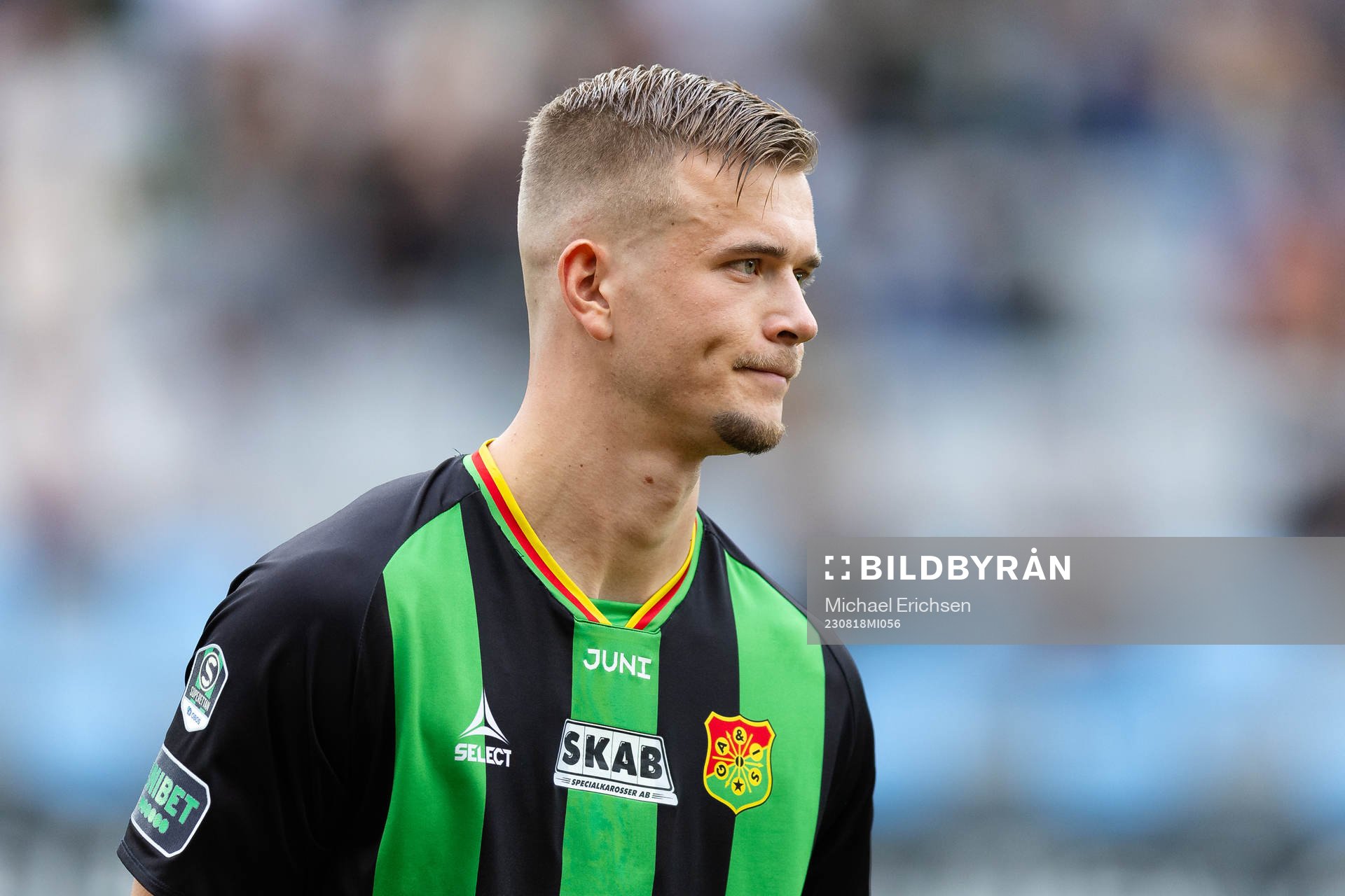 GAIS Alexander Ahl Holmström på line up innan