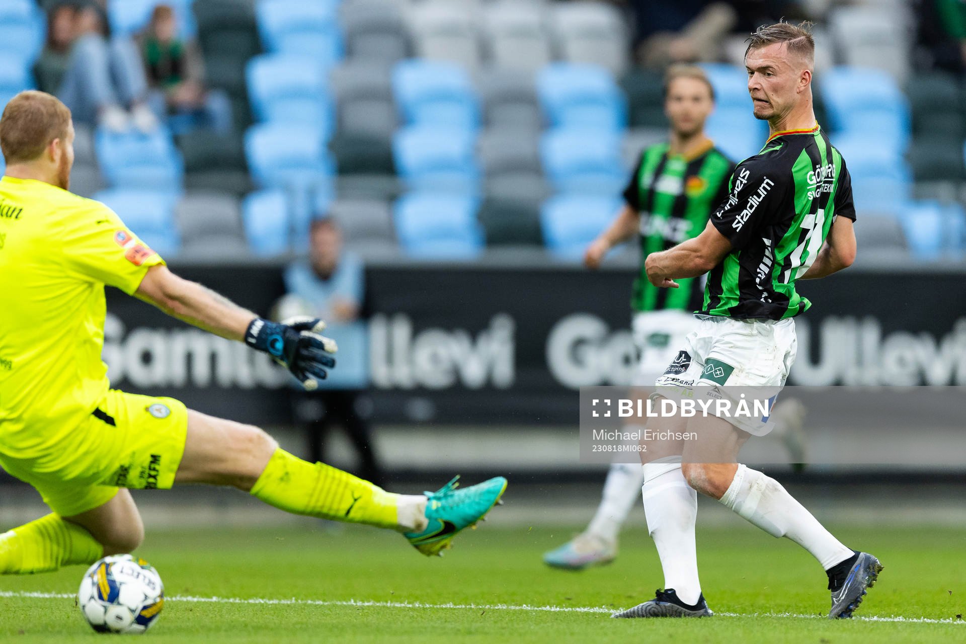 GAIS  Alexander Ahl Holmström skjuter 2-0 mellan benen på
