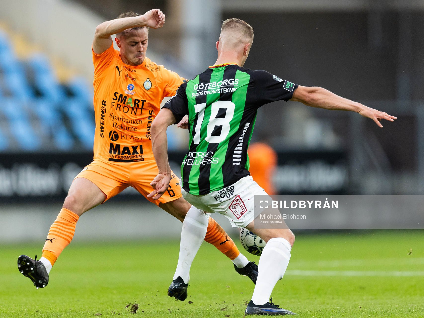 AFC Eskilstunas Ryan Williams och GAIS Alexander Ahl