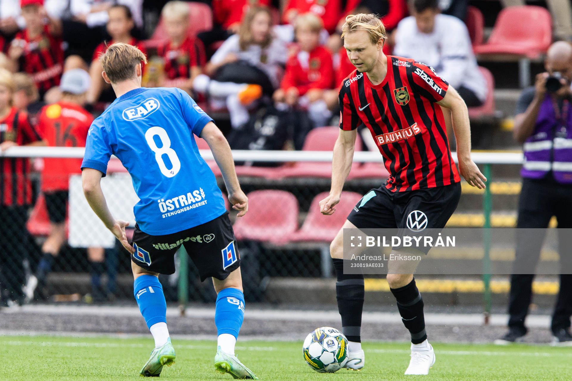 Halmstads Jonathan Svedberg och Brommapojkarnas Tim Waker
