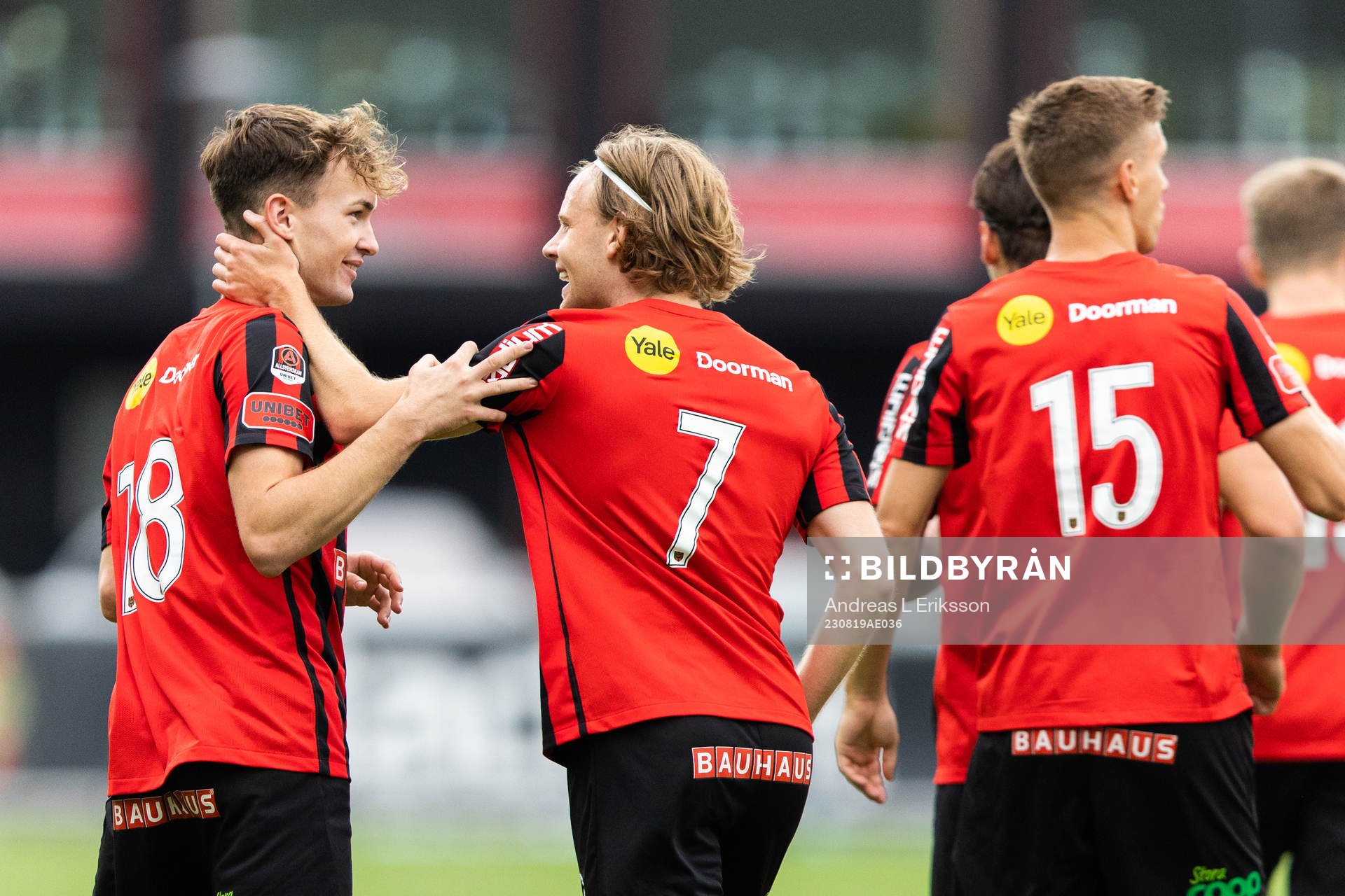 Brommapojkarnas Alexander Johansson jublar