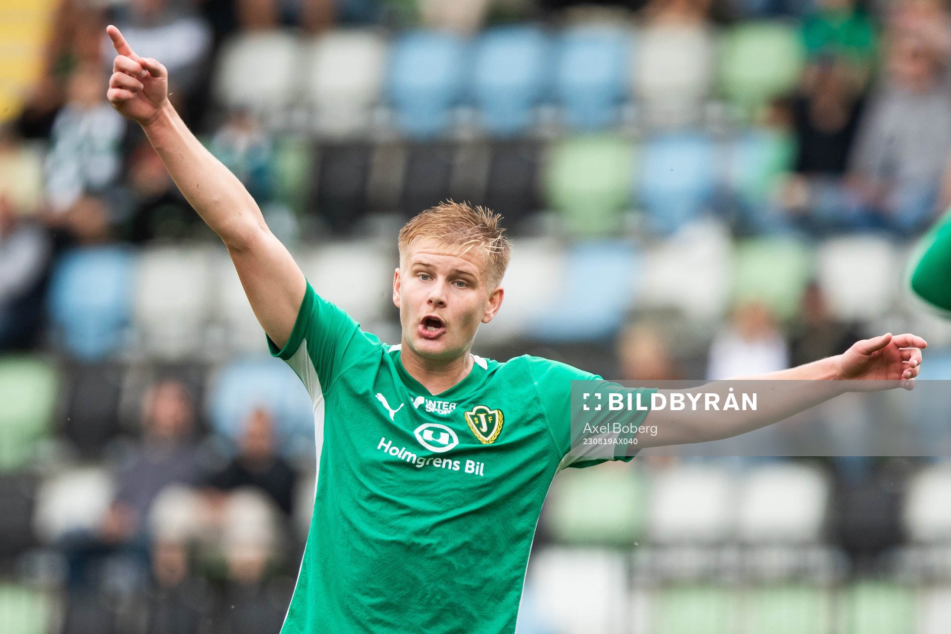 Jönköpings Södras Arvid Eriksson jublar