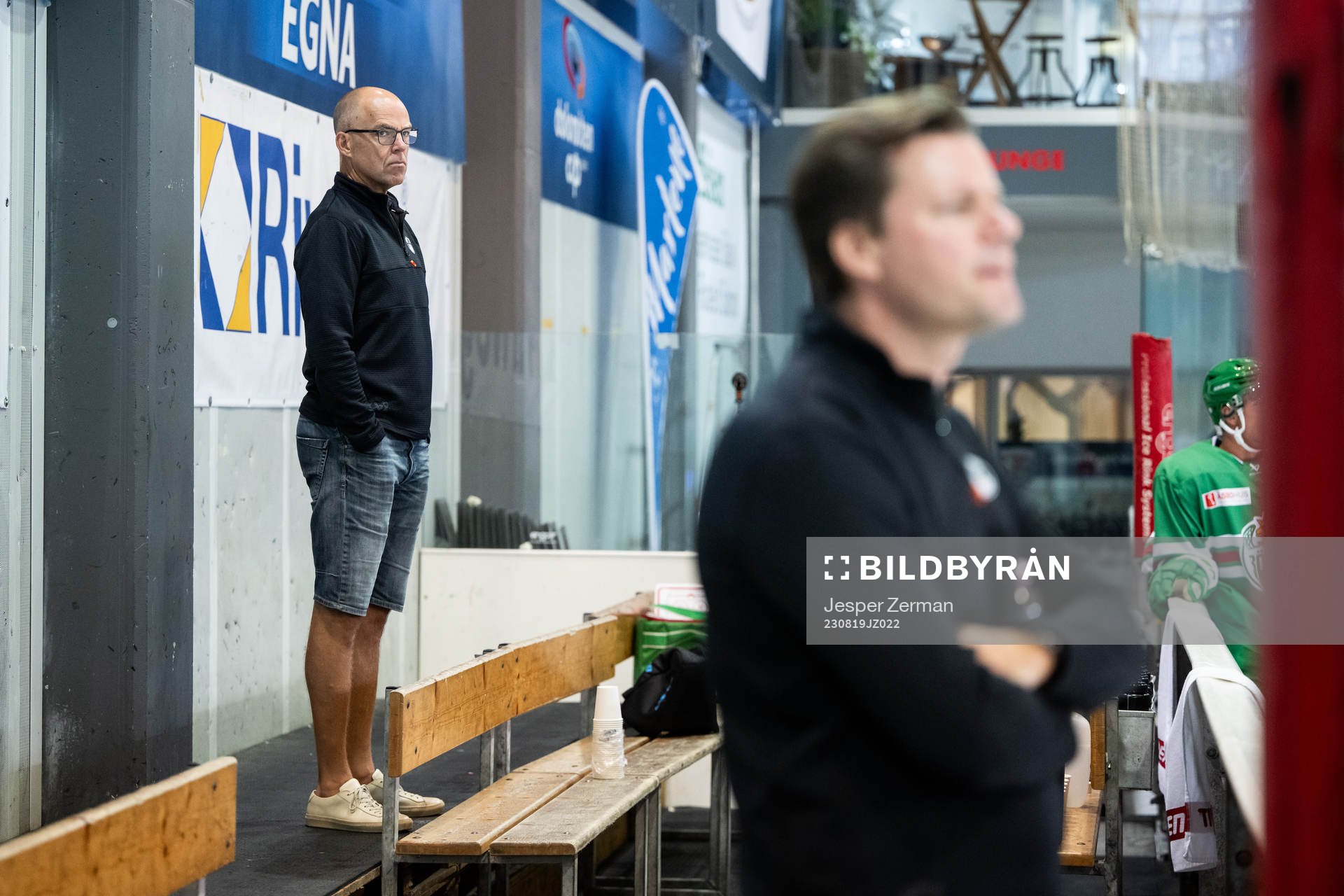 Rögles klubbdirektör Daniel Koch och läkare André
