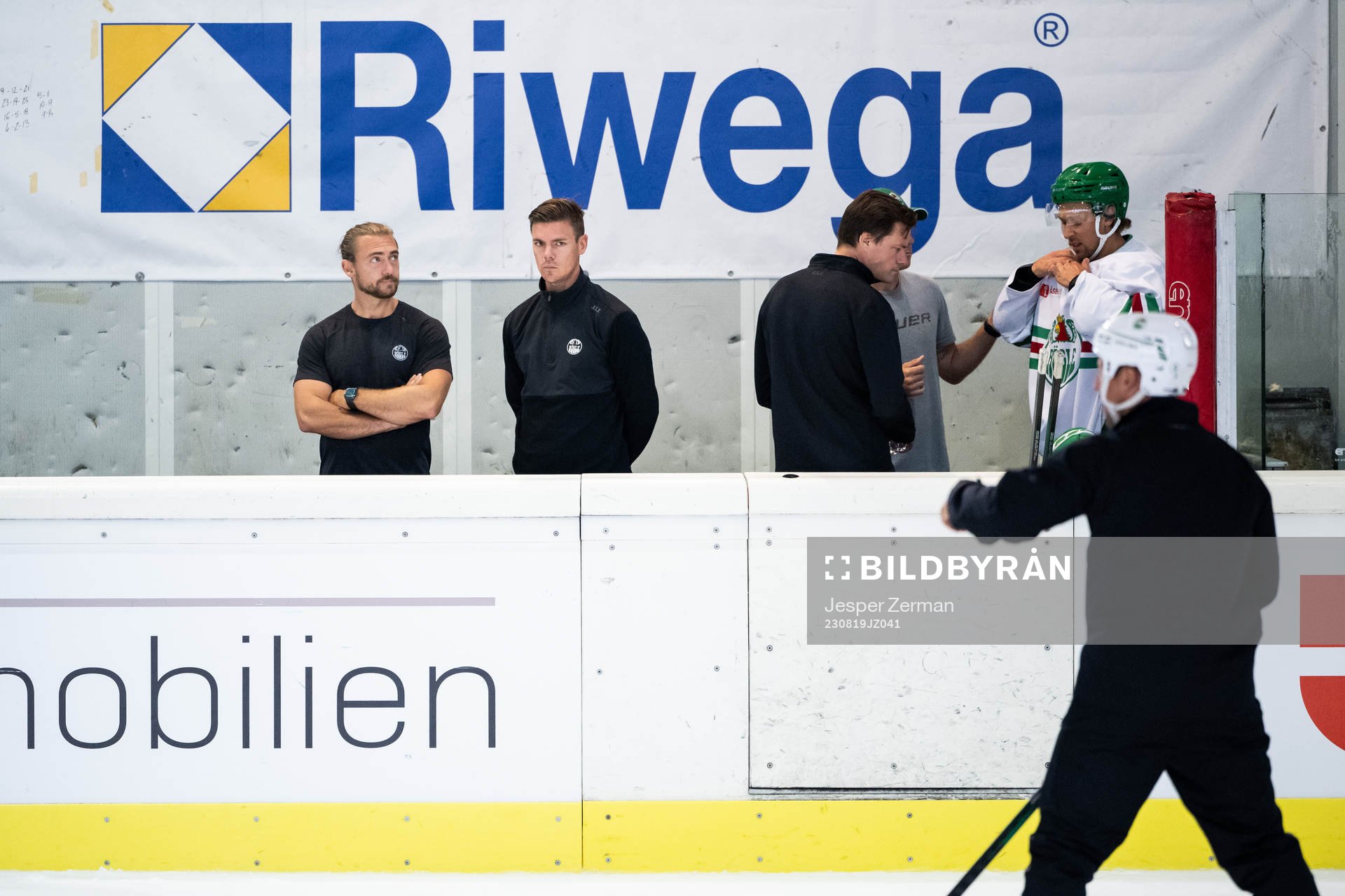 Rögles fystränare Erik Olsson, fysioterapeut Christopher