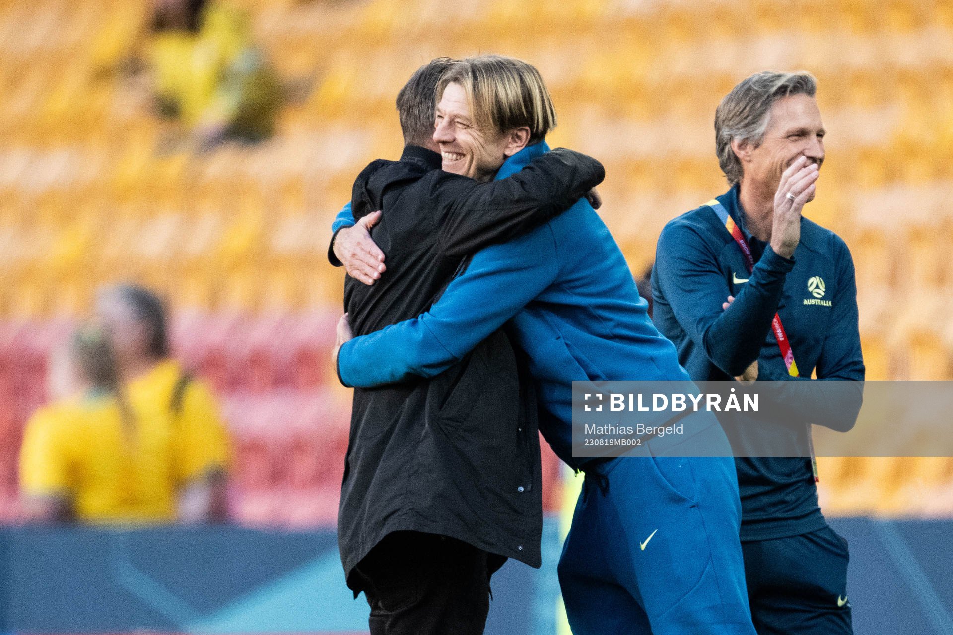 Head coach Peter Gerhardsson of Sweden and Head coach Tony