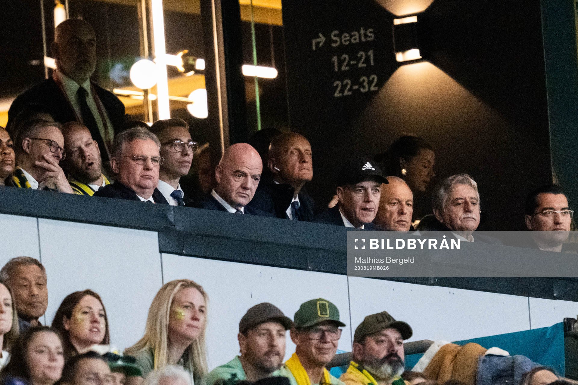 FIFA president Gianni Infantino and Fredrik Reinfeldt,