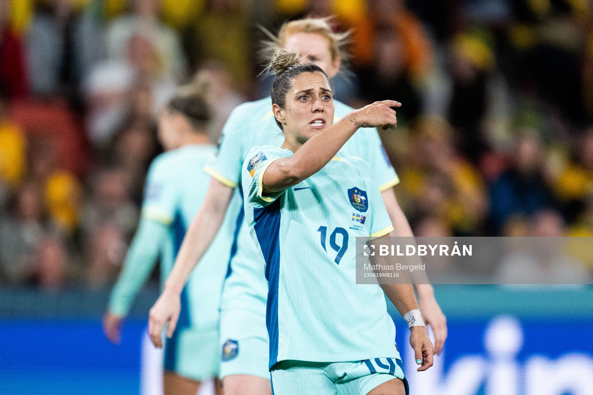 Katrina Gorry of Australia reacts