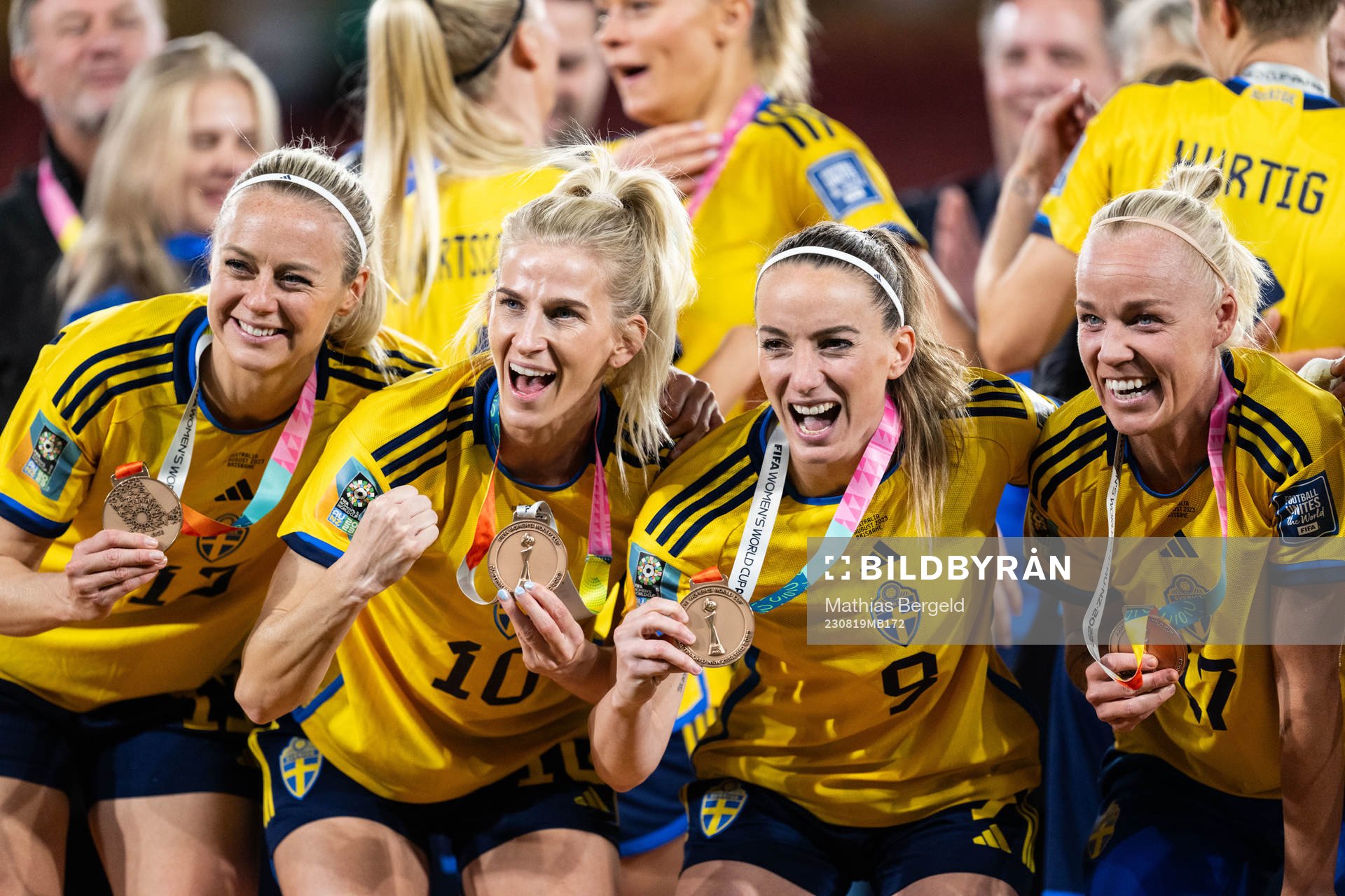 Amanda Ilestedt, Sofia Jakobsson, Kosovare Asllani and