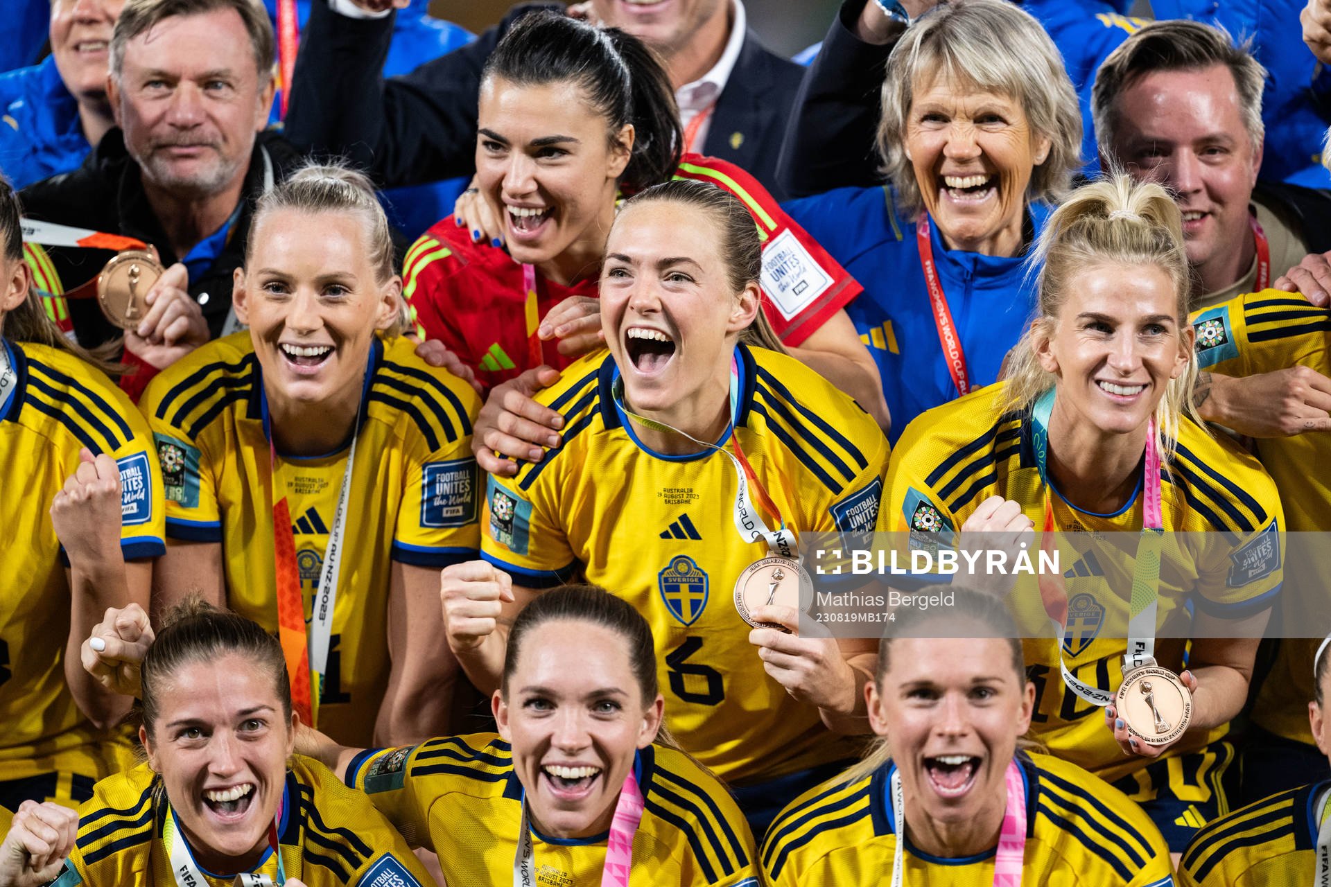 Stina Blackstenius, Magdalena Eriksson and Sofia Jakobsson