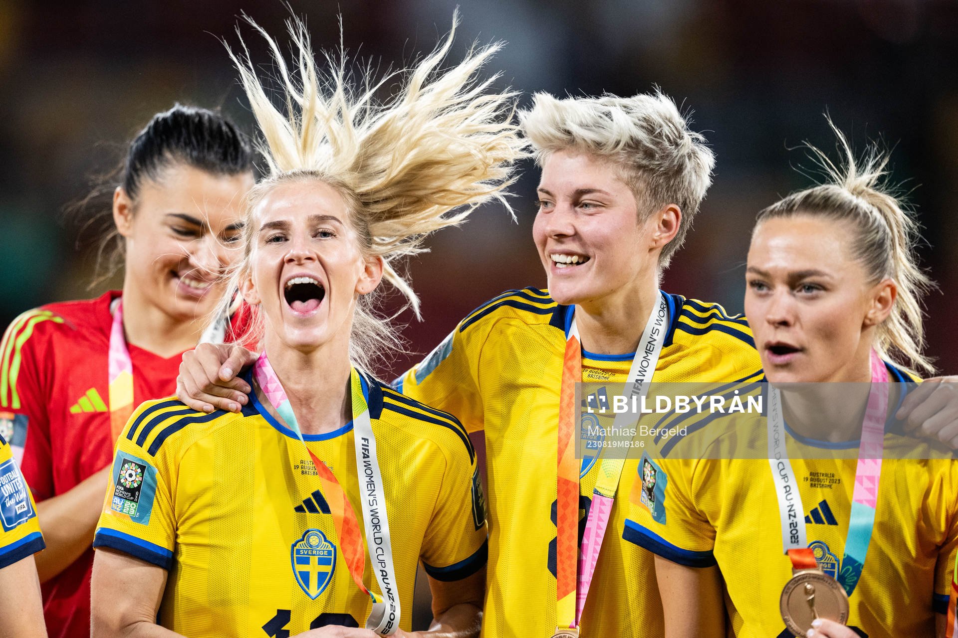 Sofia Jakobsson, Lina Hurtig and Fridolina Rolfö of Sweden
