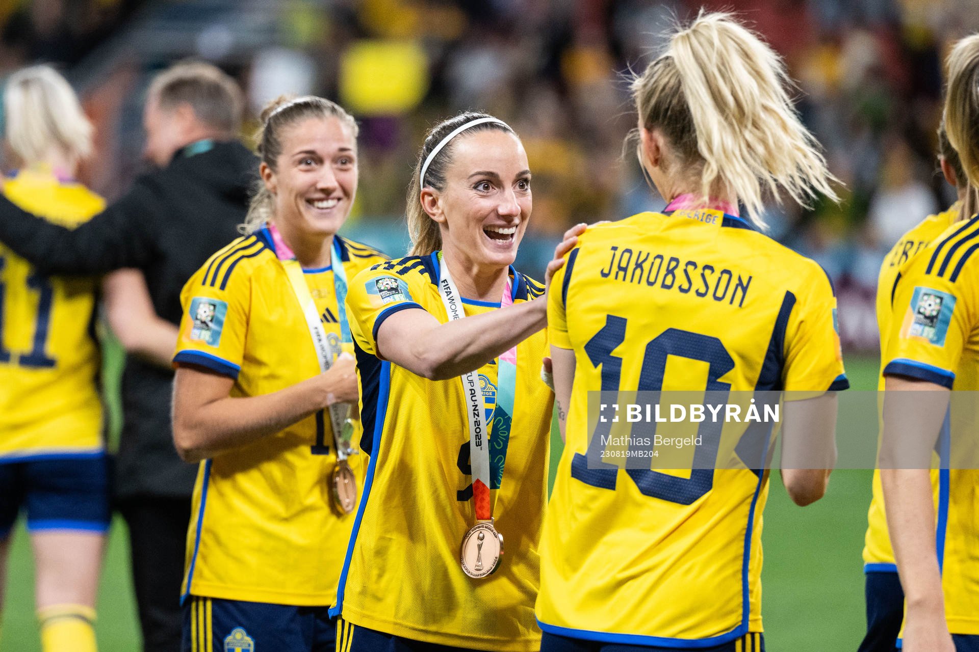 Filippa Angeldahl, Kosovare Asllani and Sofia Jakobsson  of