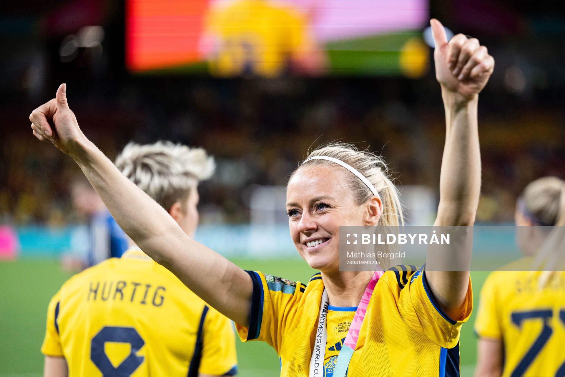 Amanda Ilestedt of Sweden celebrates