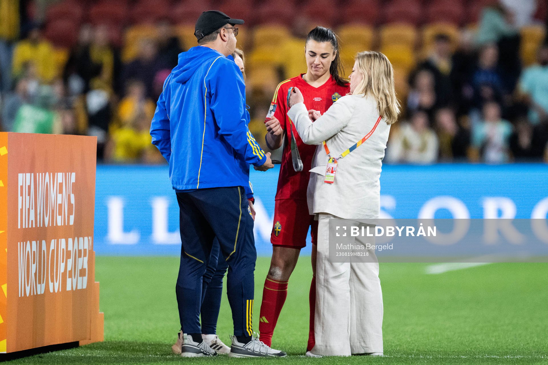 Goalkeeper Zecira Musovic and Team Manager Marika Domanski
