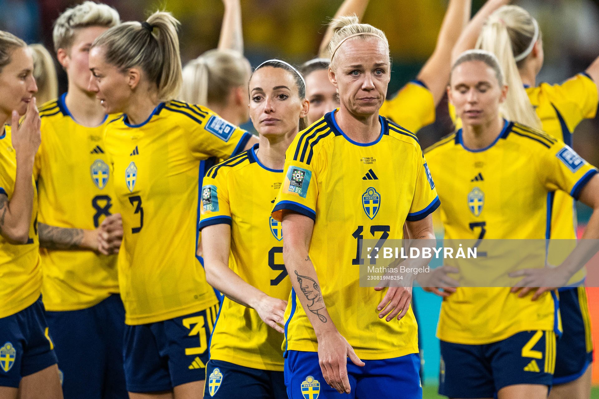 Kosovare Asllani and Caroline Seger of Sweden