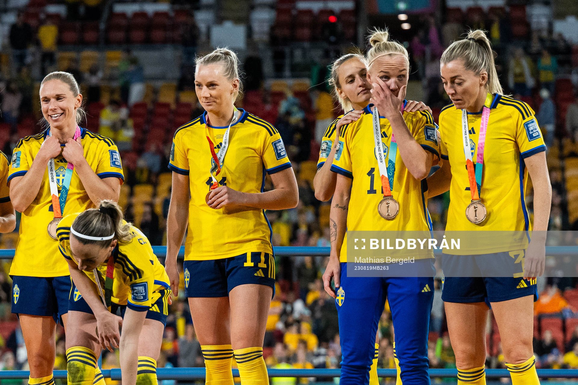Nathalie Björn, Caroline Seger and Linda Sembrant of