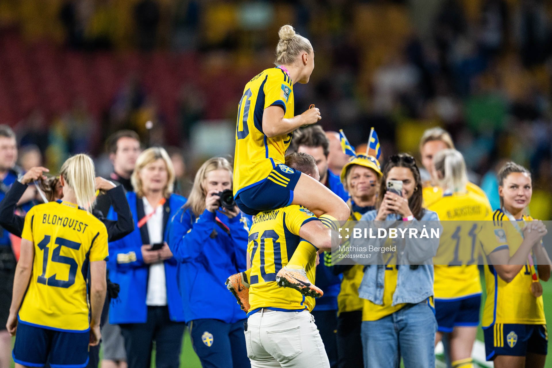 Hanna Bennison of Sweden celebrates