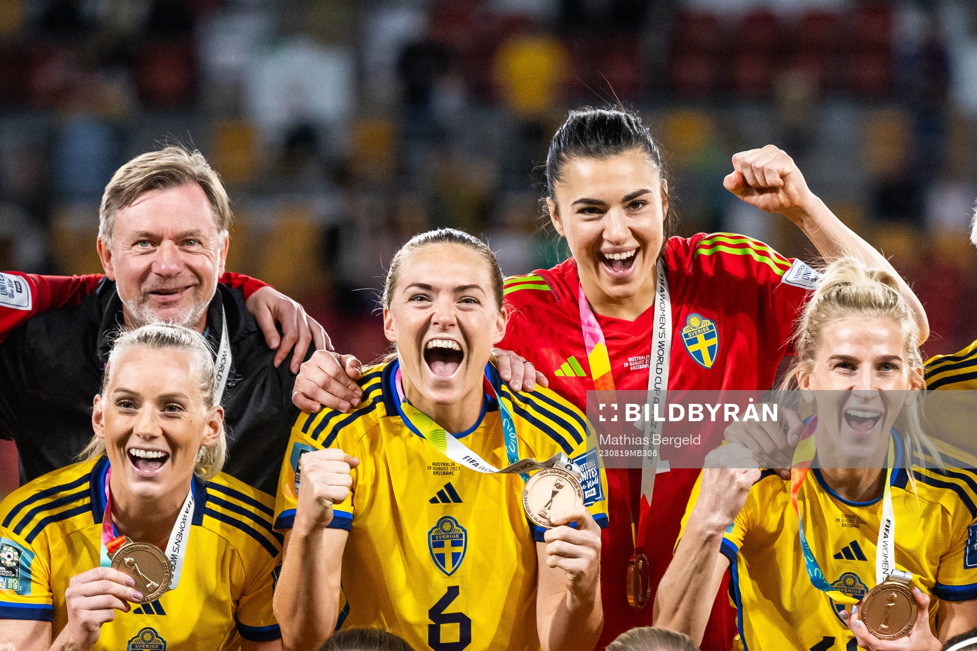 Head coach Peter Gerhardsson, Stina Blackstenius, Magdalena