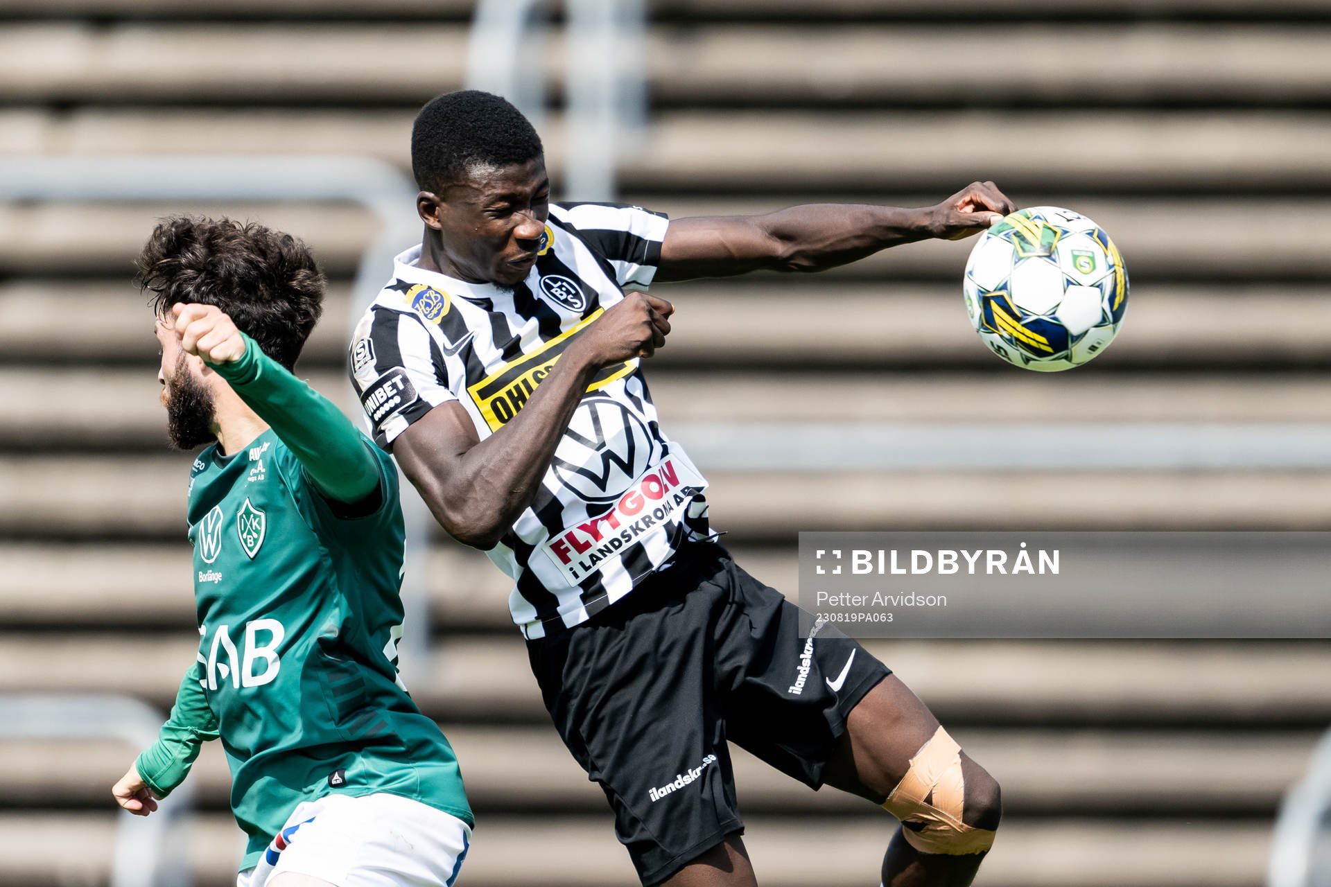 Landskronas Ousmane Diawara och Brages Jonathan Syberg
