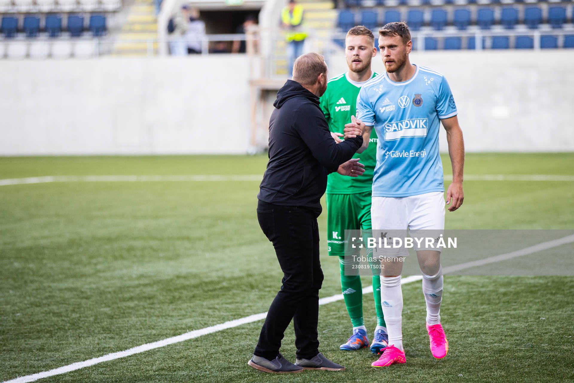 Gefles tränare Mikael Bengtsson, målvakt Robin Wallinder