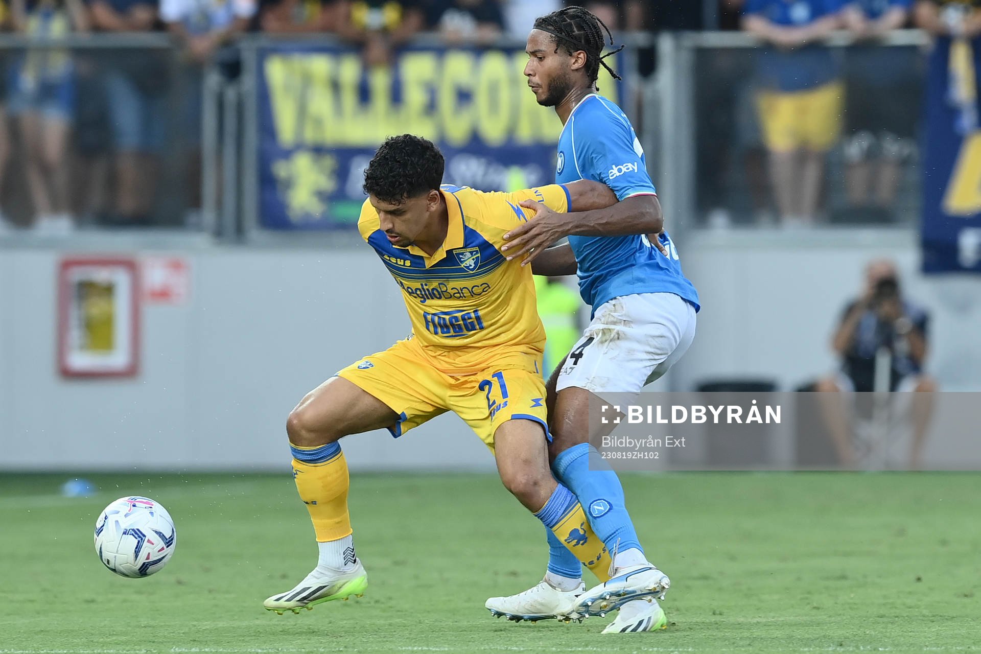 Jean Cajuste of Napoli during the football match between Frosinone and Napoli on August 19, 2023 in Frosinone.