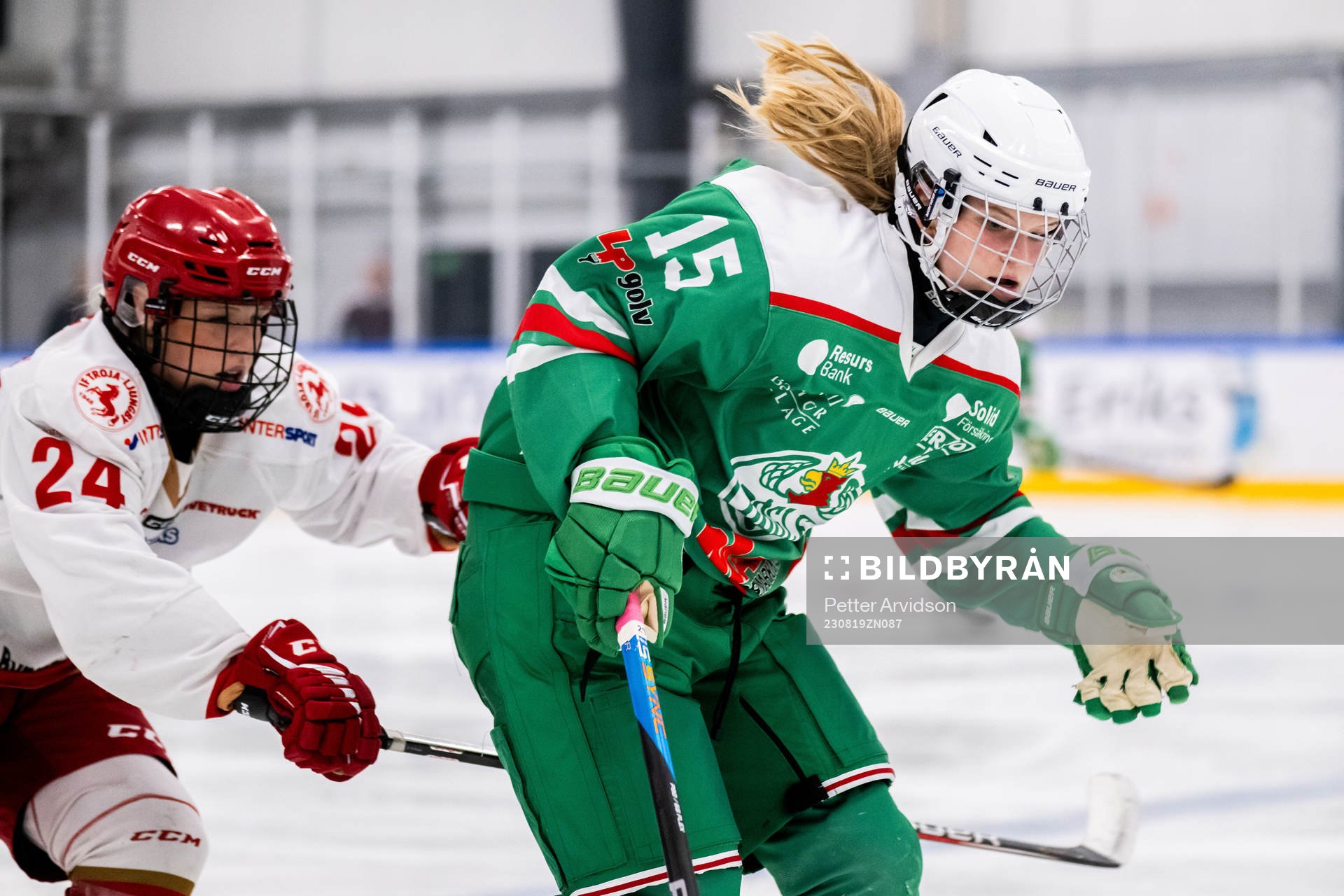 Troja Ljungbys Tilda Johansson och Rögles My Lau