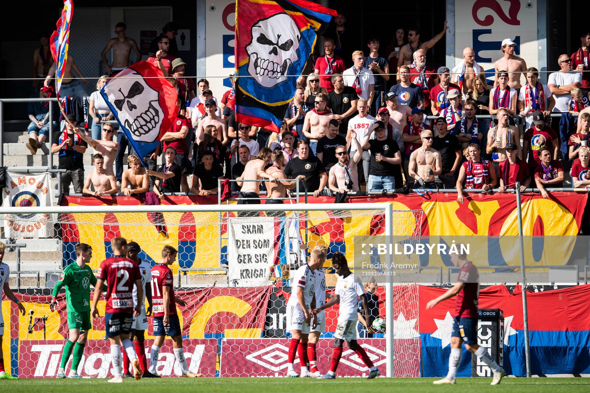 under fotbollsmatchen i Superettan mellan Örgryte och