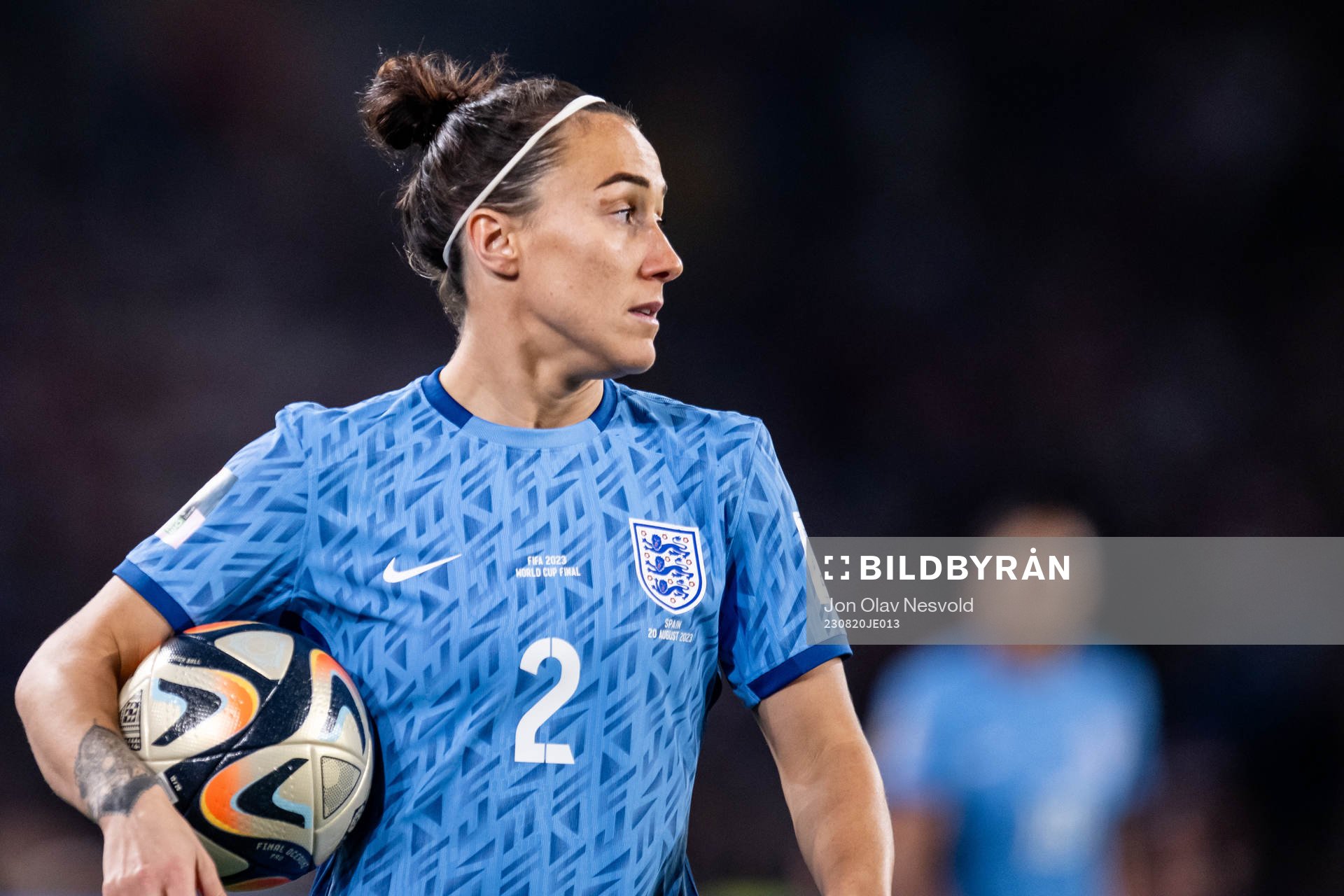 Lucy Bronze of England during the FIFA Women's World Cup final between Spain and England on August 20, 2023 in Sydney.