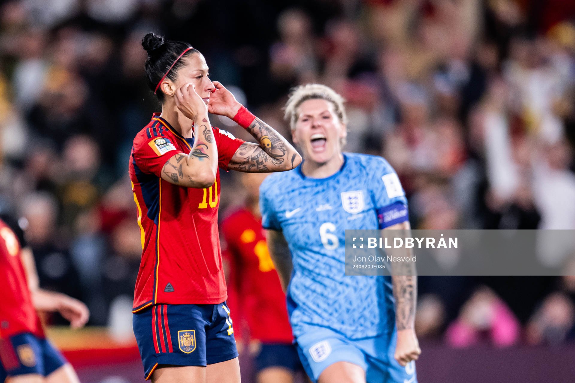 Jennifer Hermoso of Spain looks dejected