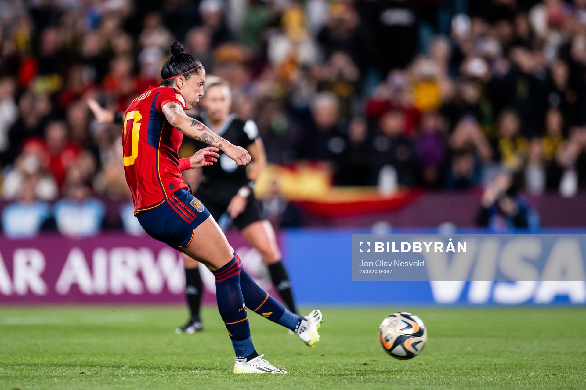 Jennifer Hermoso of Spain with a penalty shoot