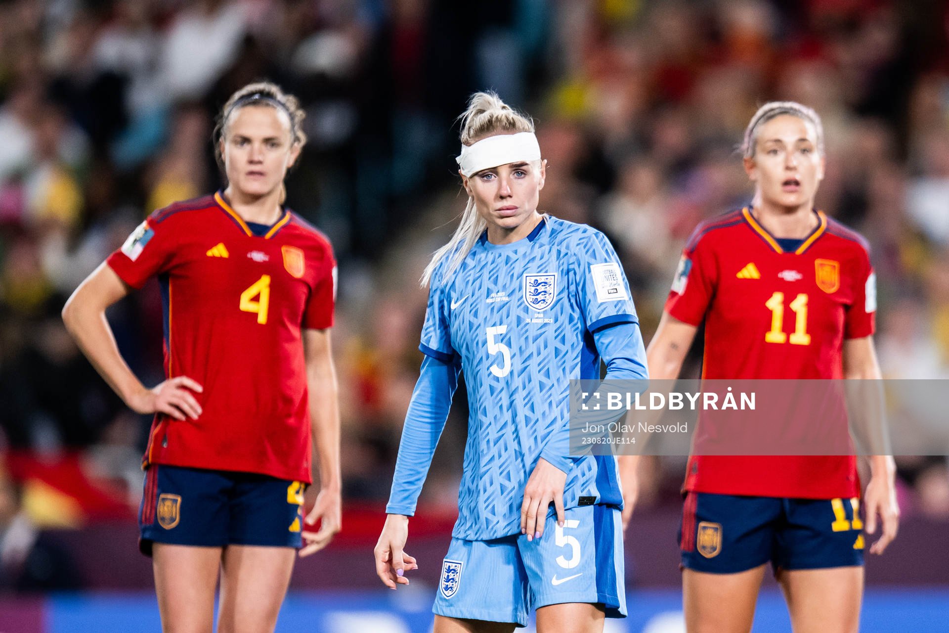 Irene Paredes and Alexia Putellas of Spain and Alex