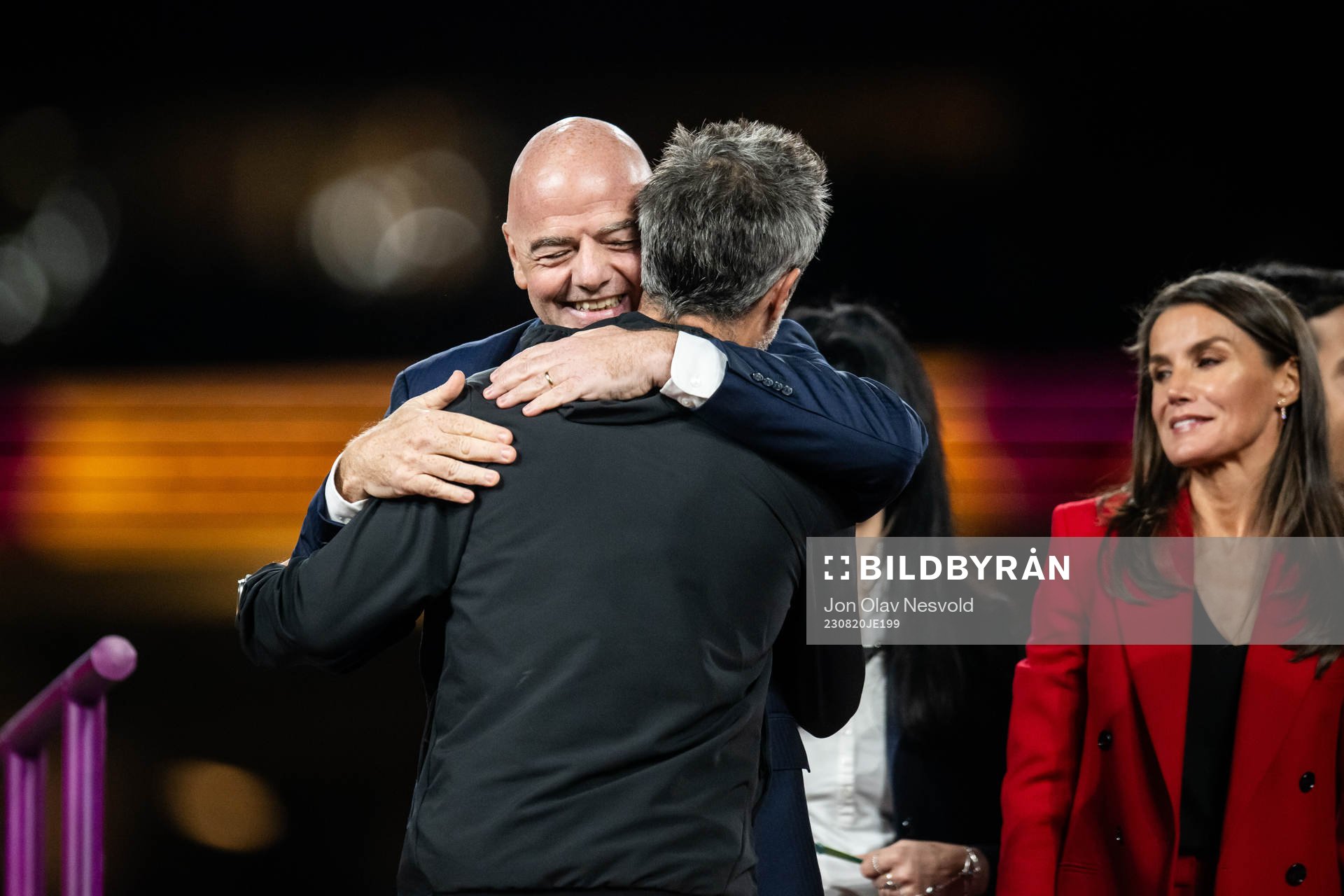 FIFA president Gianni Infantino and Head coach Jorge Vilda