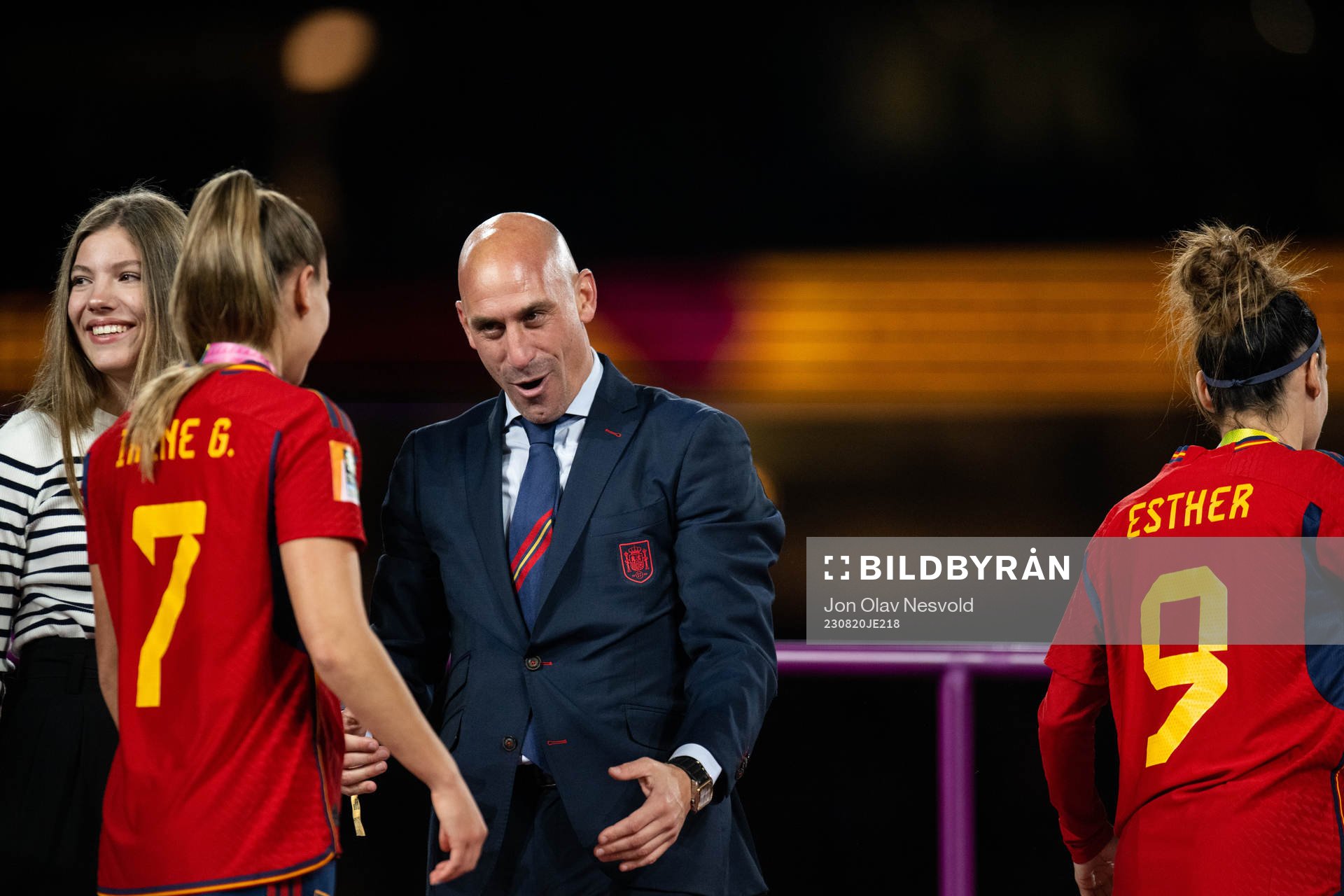 Irene Guerrero of Spain, Luis Rubiales, President of the
