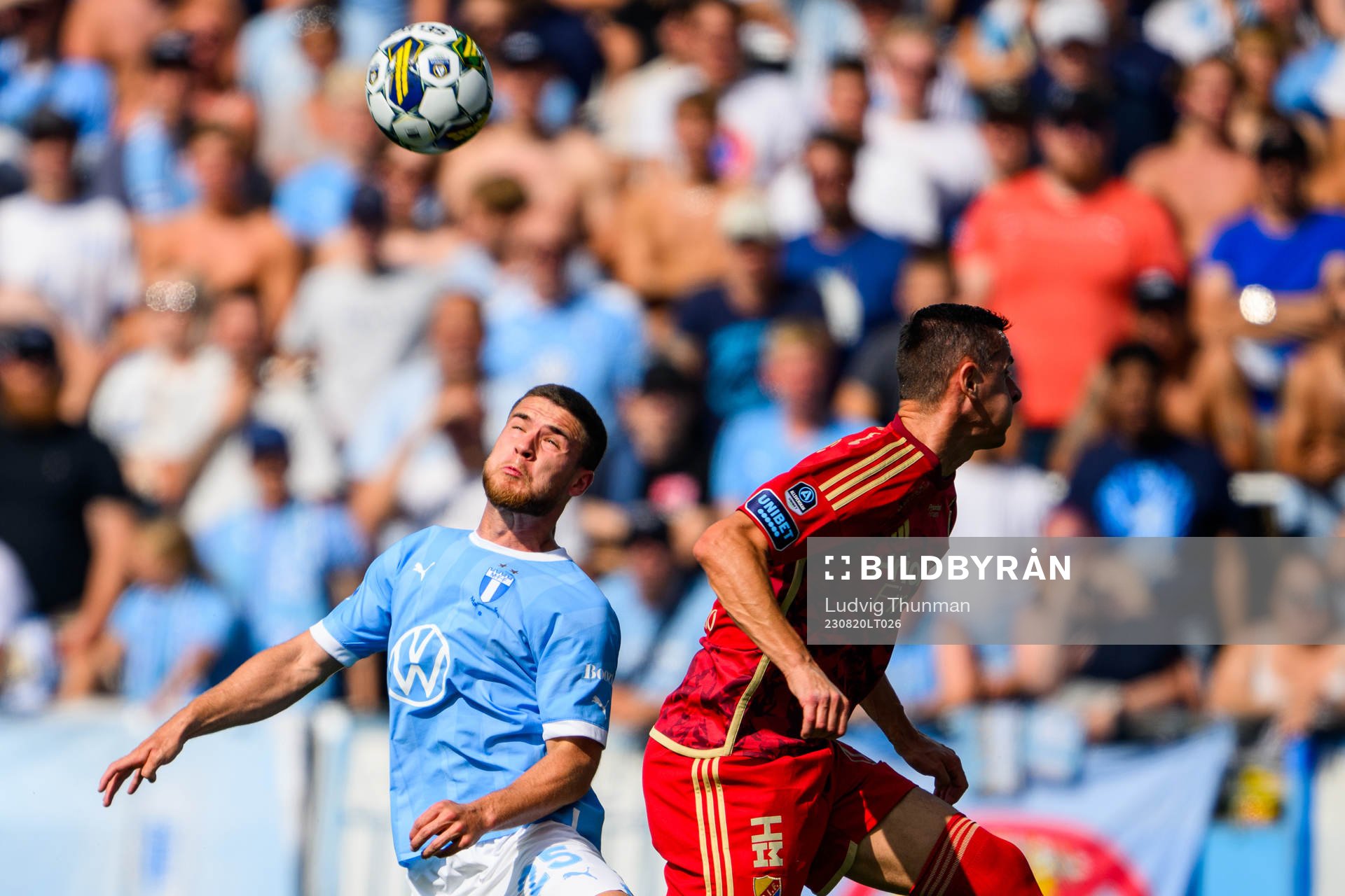 Malmö FFs Gabriel Busanello coh Djurgårdens Haris