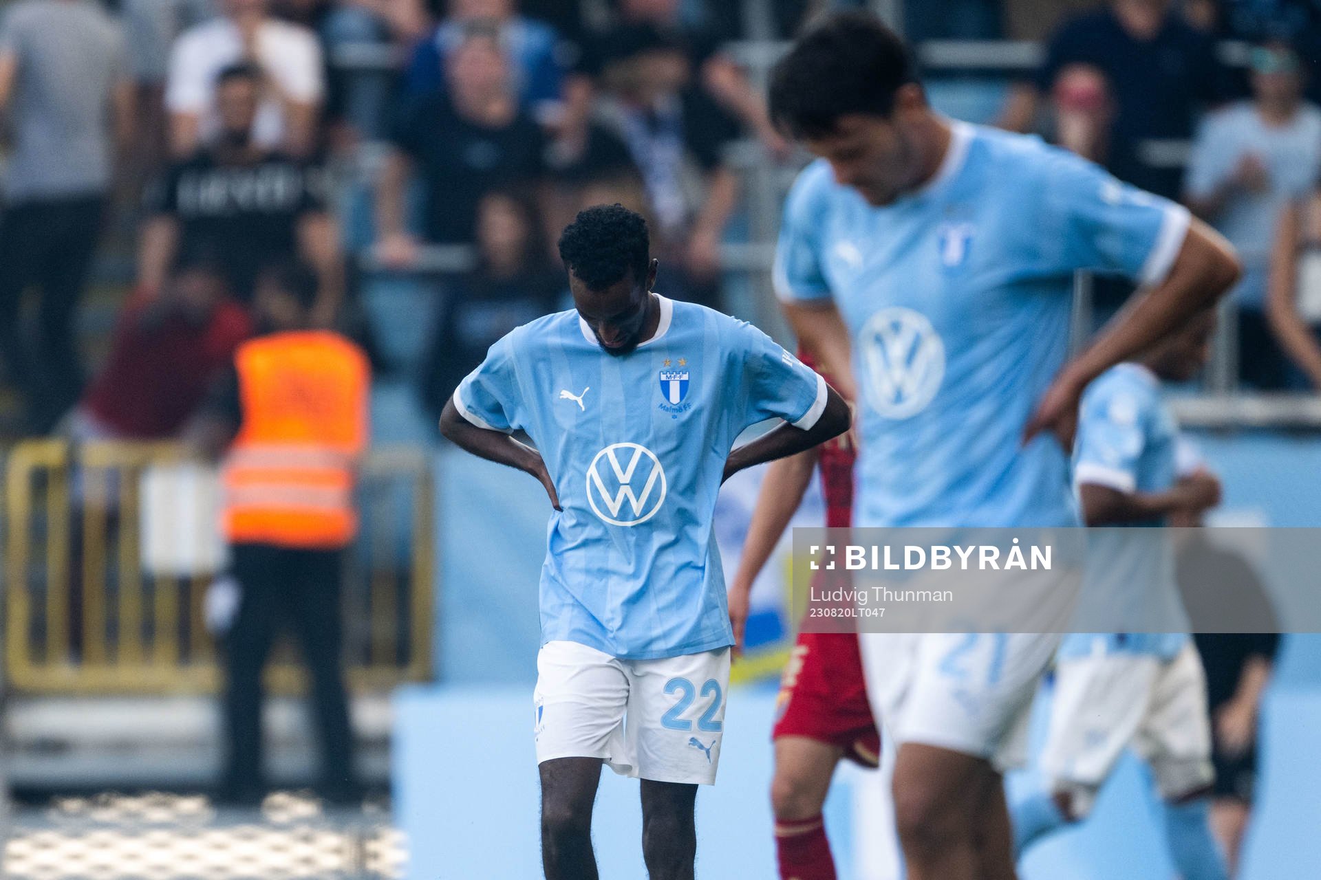 Malmö FFs Taha Ali och Stefano Vecchia deppar