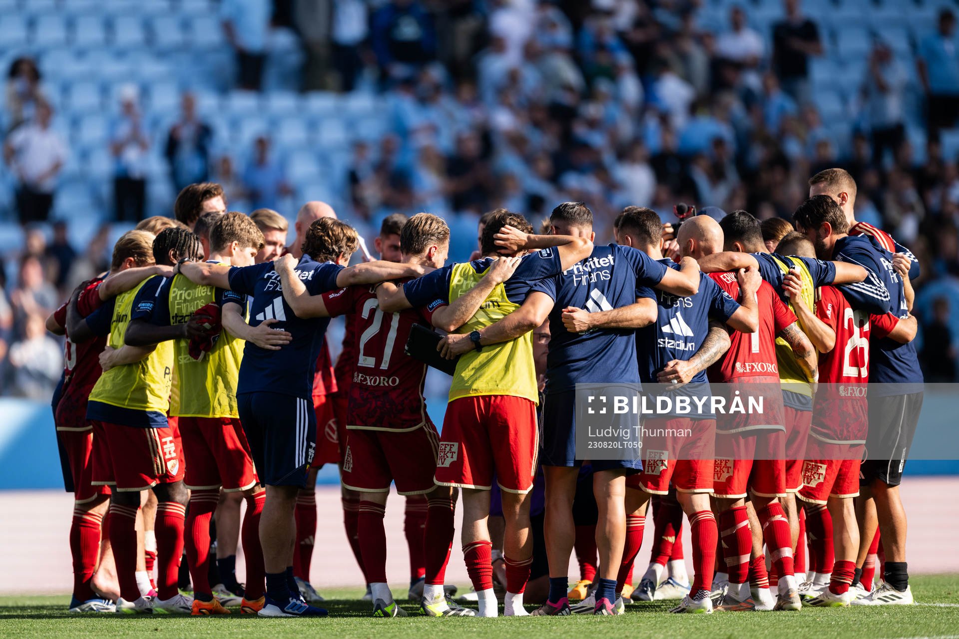Djurgårdens spelare samlas