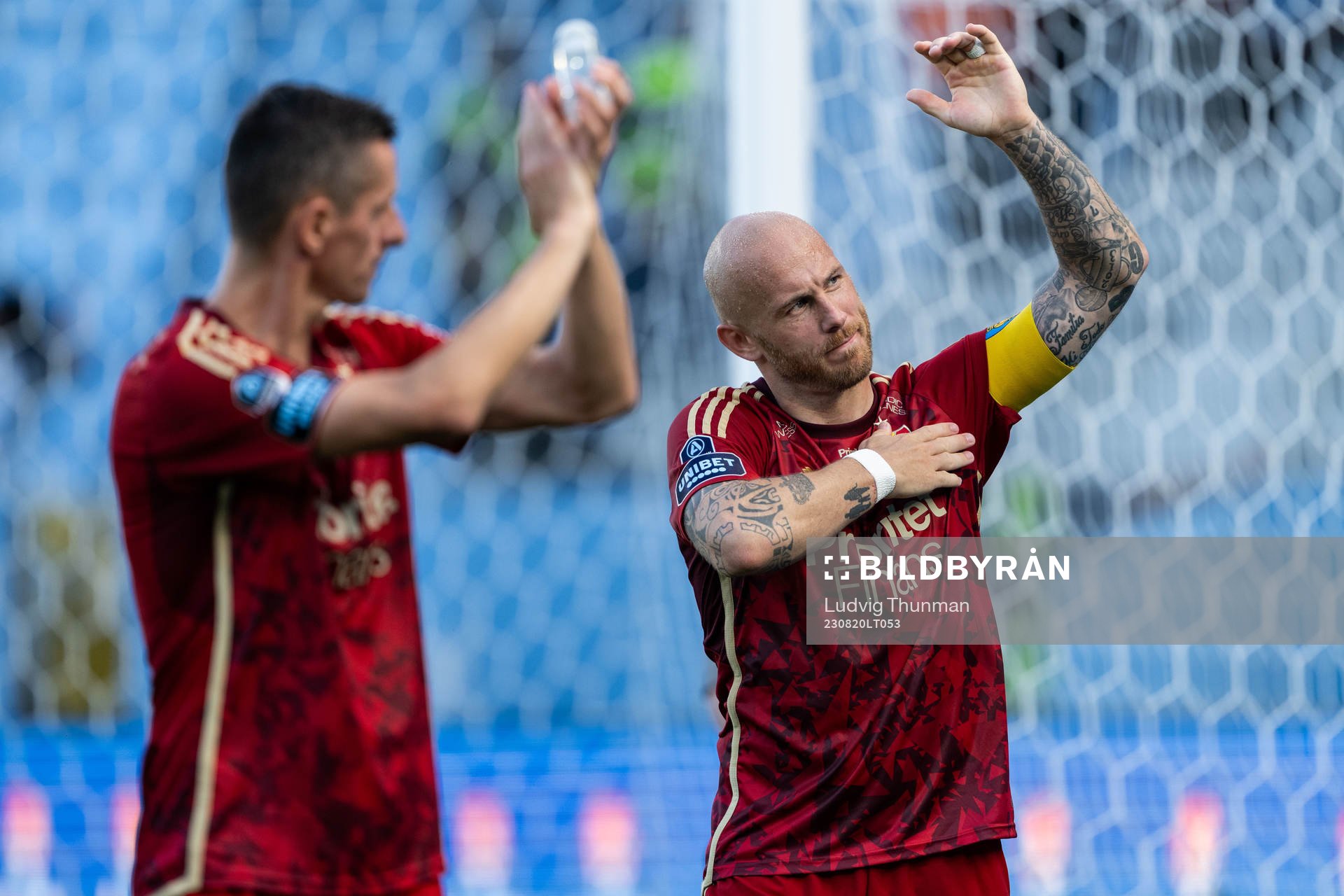 Djurgårdens Haris Radetinac och Magnus Eriksson