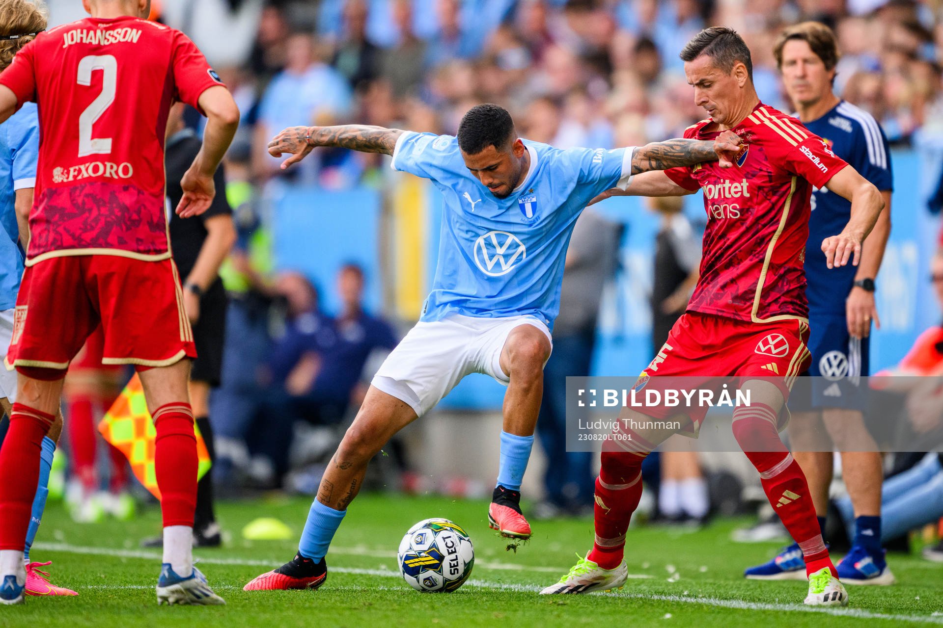 Malmö FFs Sergio Pena och Djurgårdens Haris Radetinac